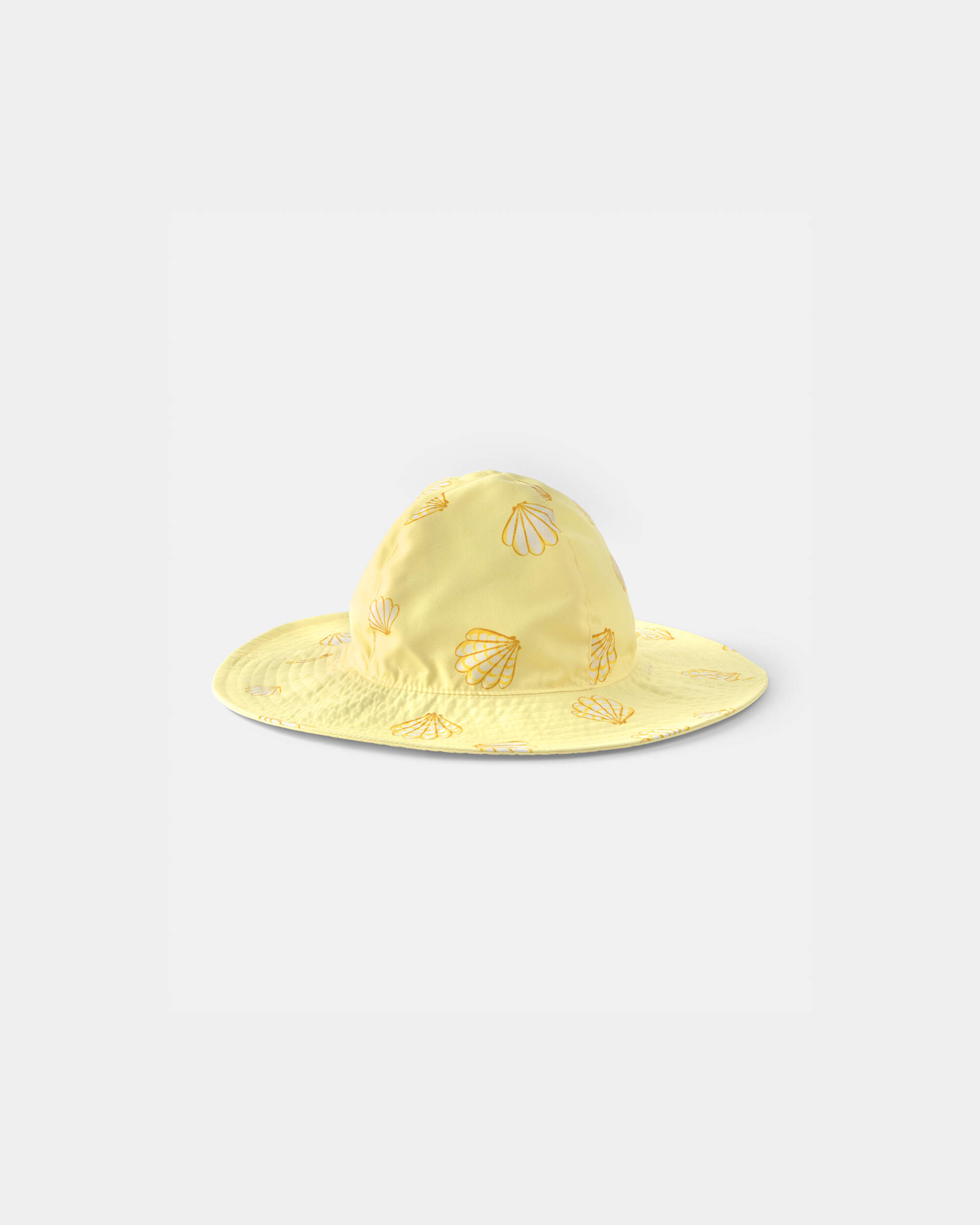 Baby Girl Seashell Reversible Swim Hat - Yellow