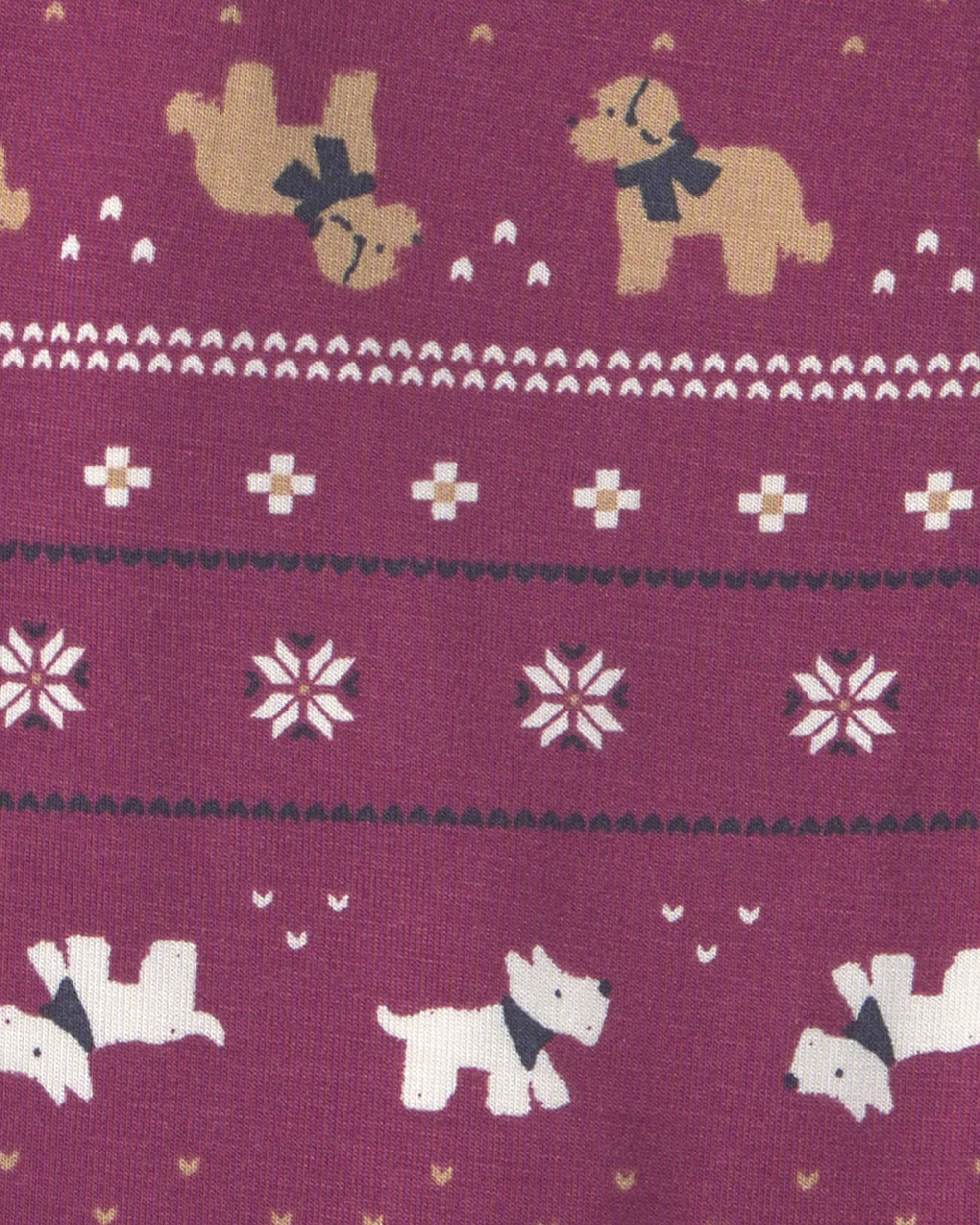 Baby 1-Piece Fair Isle PurelySoft™ Snug Fit Pyjama - Burgundy