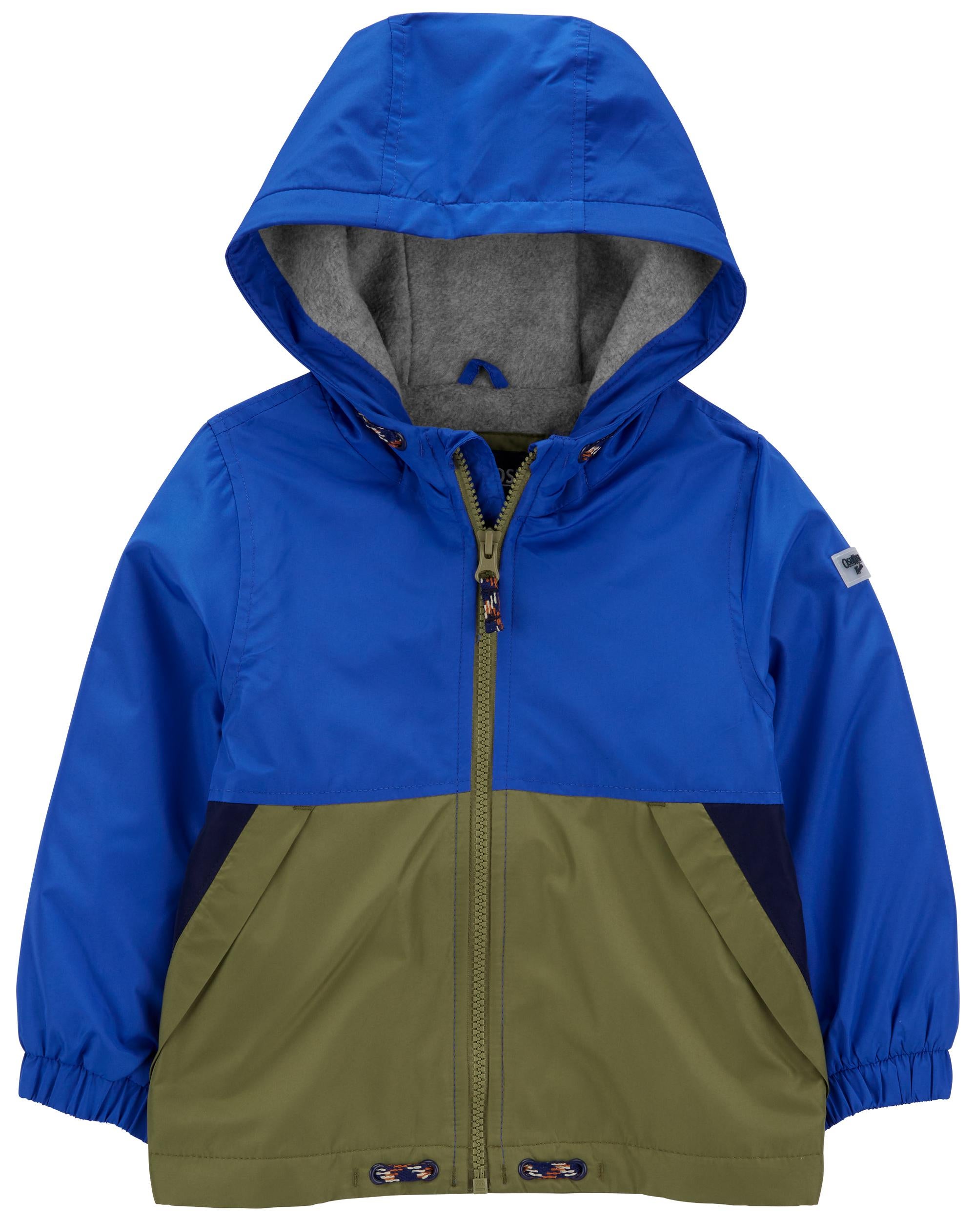 Blue and Green Fleece-Lined Colourblock Jacket | Carter's Oshkosh 