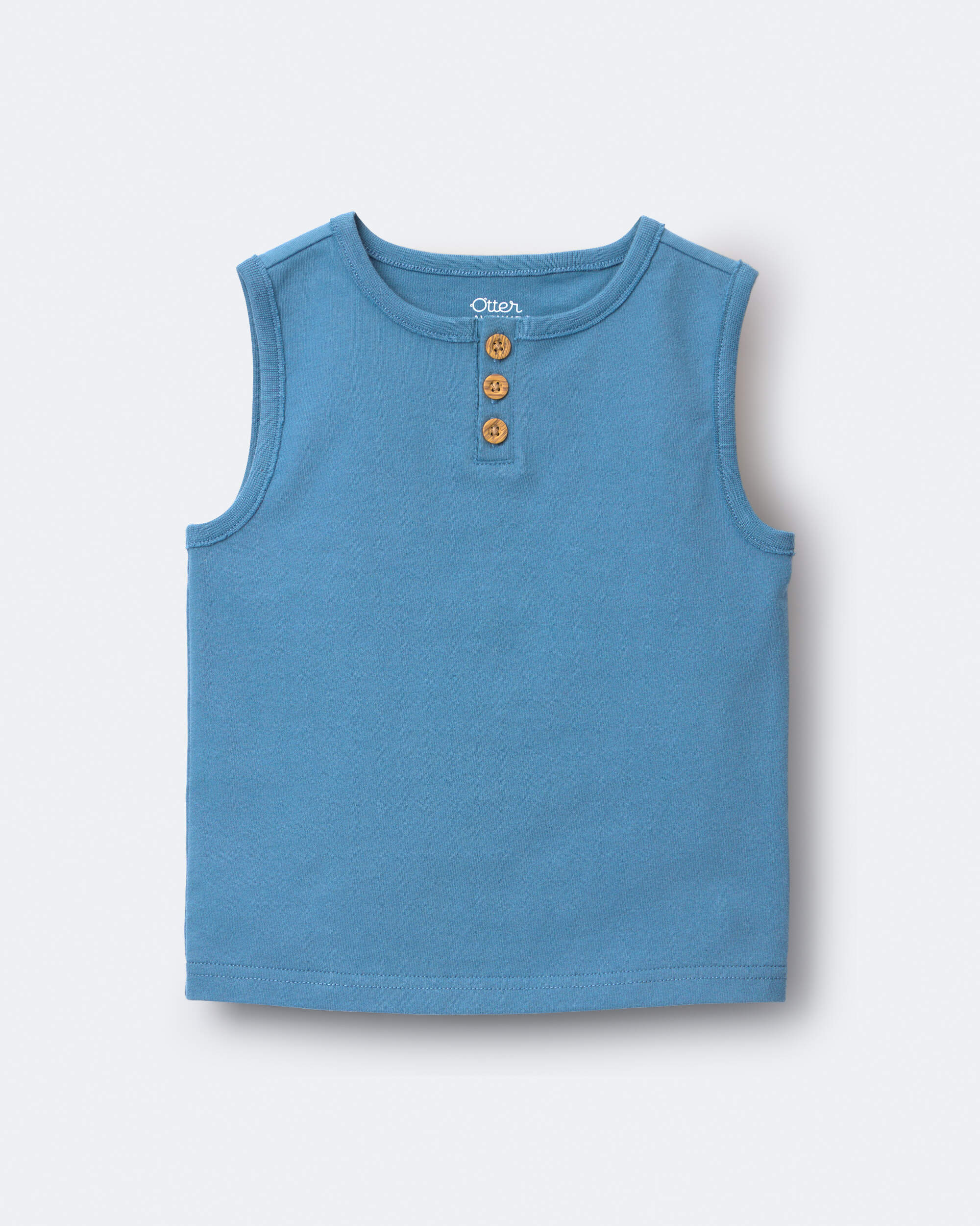 Toddler Henley Tank - Teal