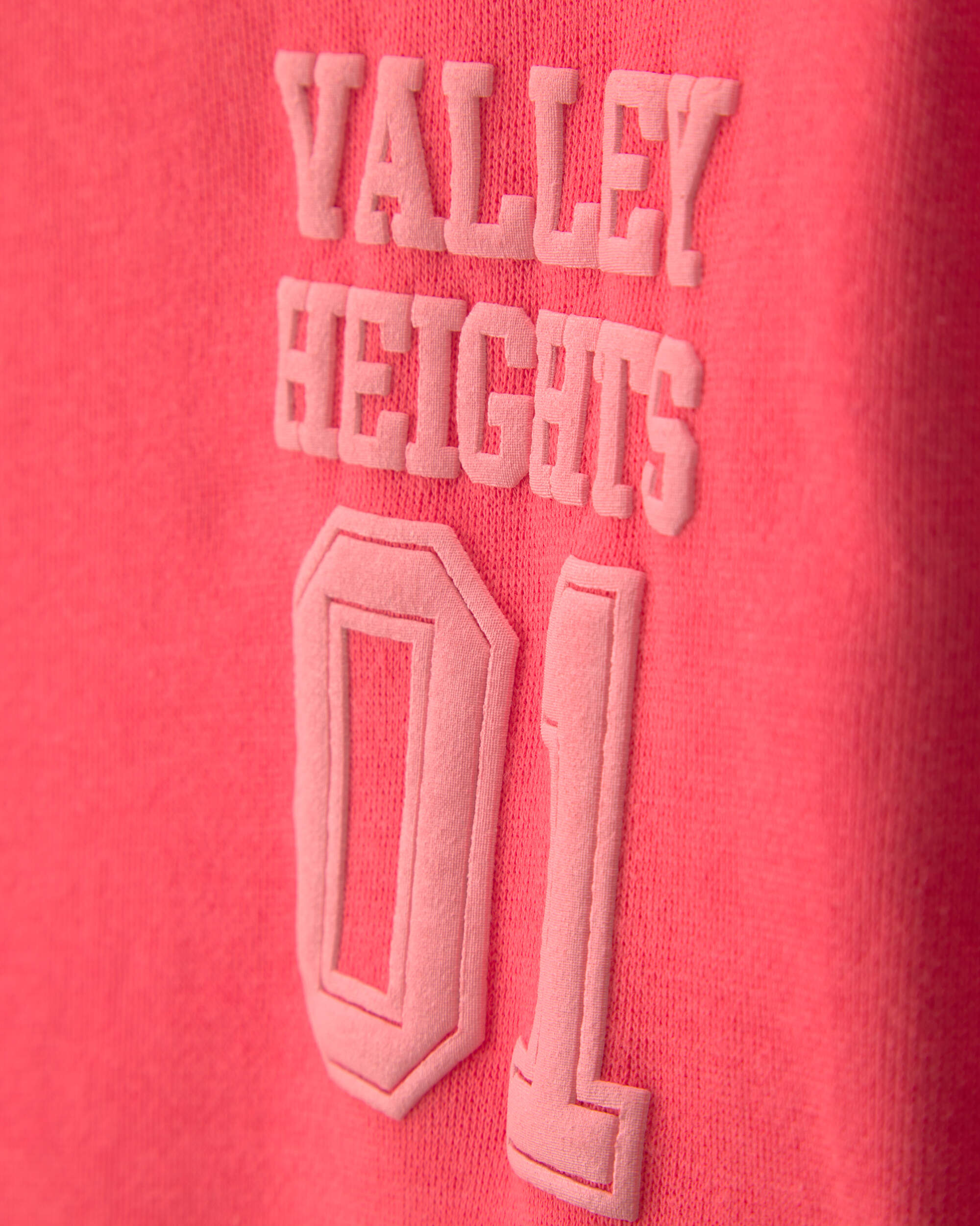 Boys French Terry Long-Sleeve Pullover Sweatshirt - Red