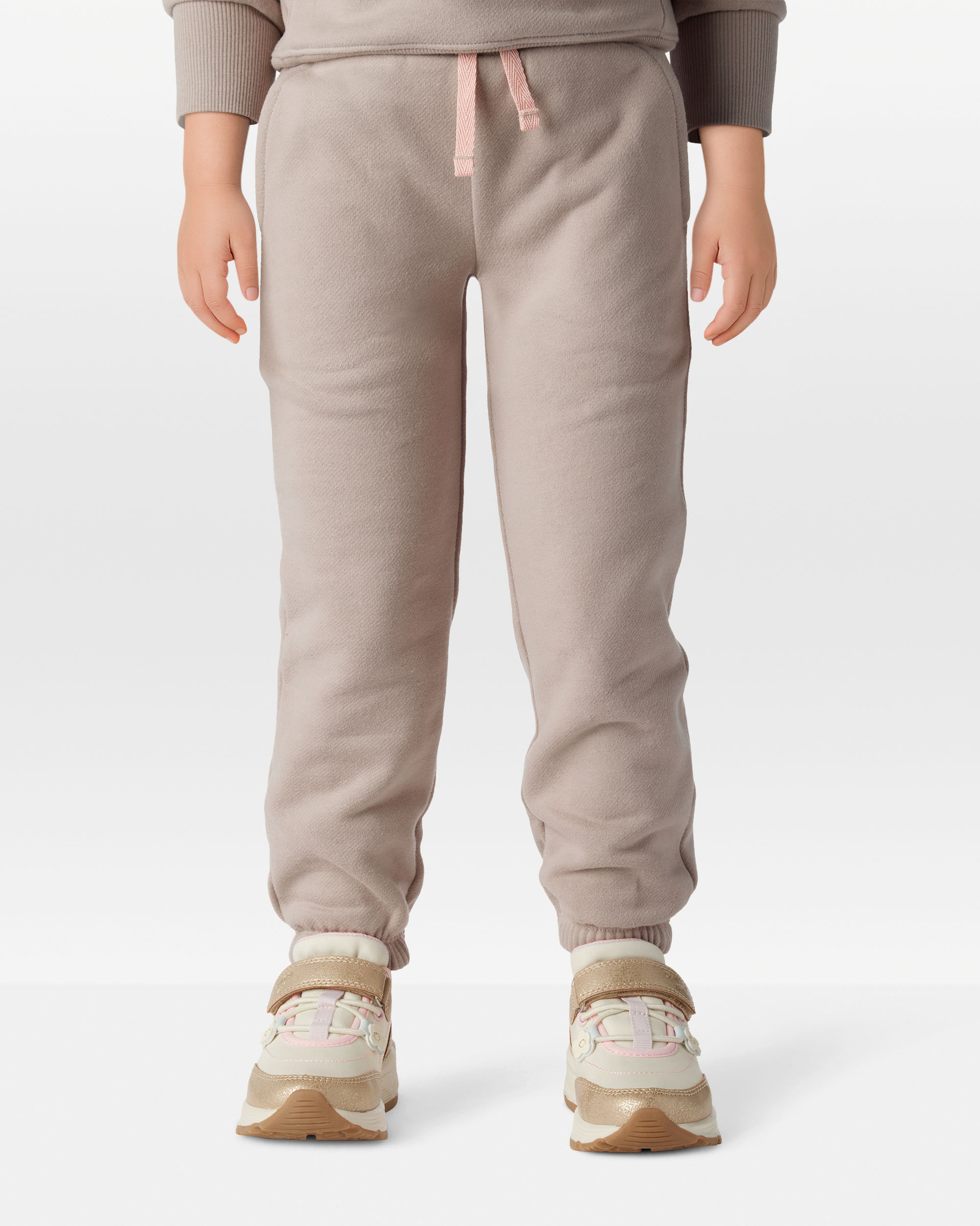 Toddler Girl Cotton Joggers - Brown