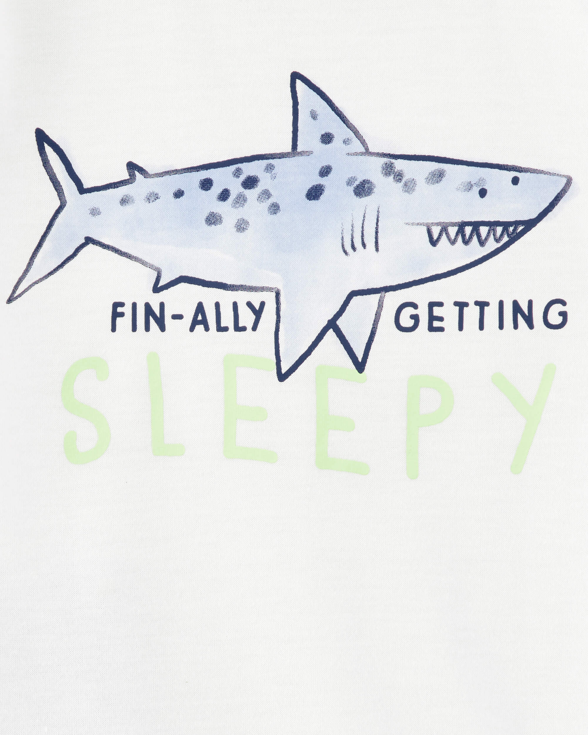 Toddler Boy Shark Print Loose Fit 2-Piece Pyjamas - Blue