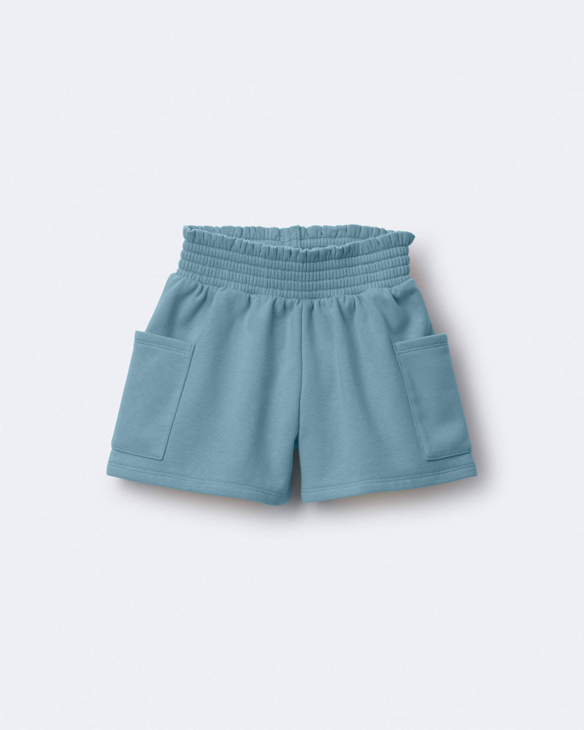 Toddler Girl Swing Short with Pockets - Pale Blue