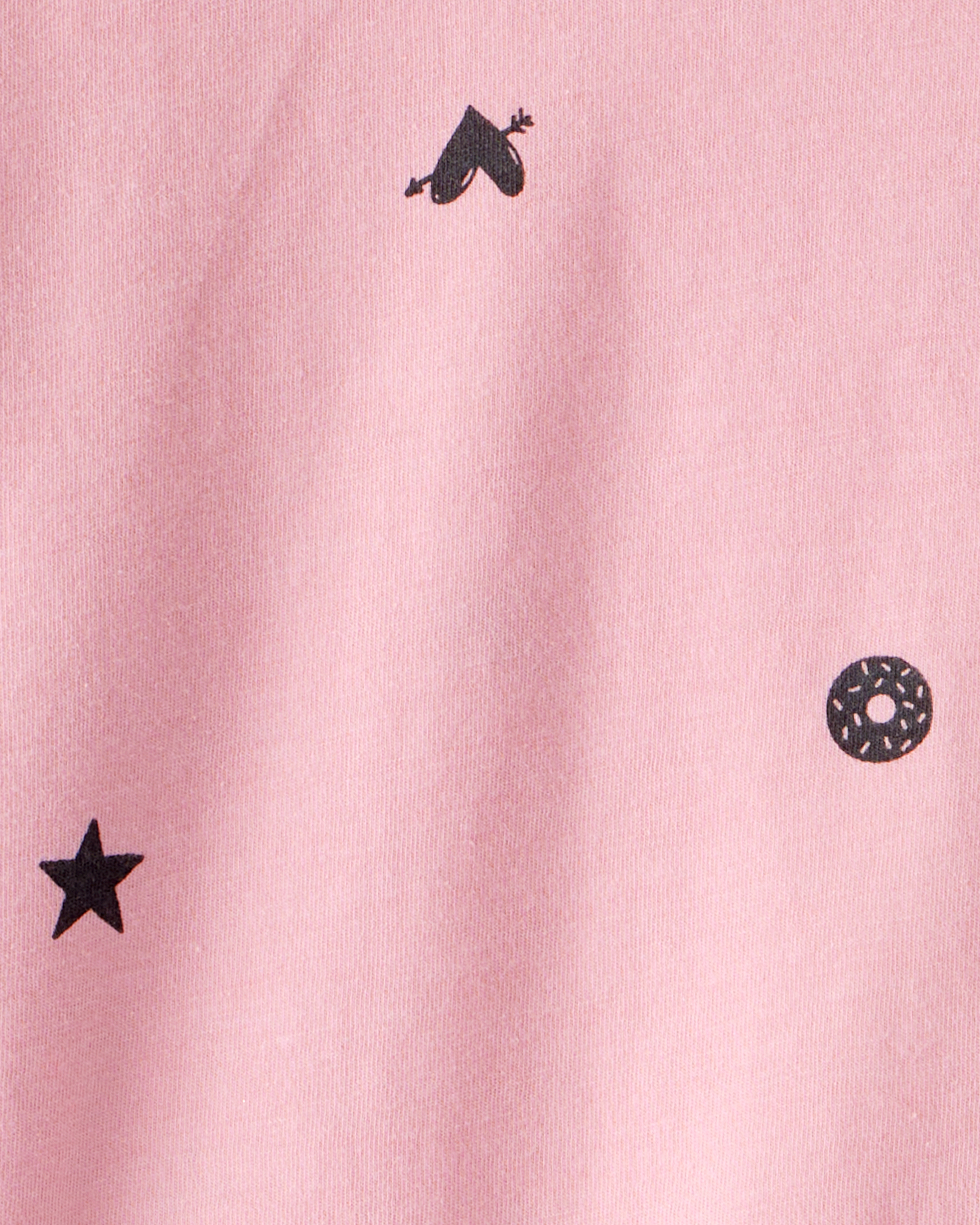 Girls Icon Print Long-Sleeve Top - Pink