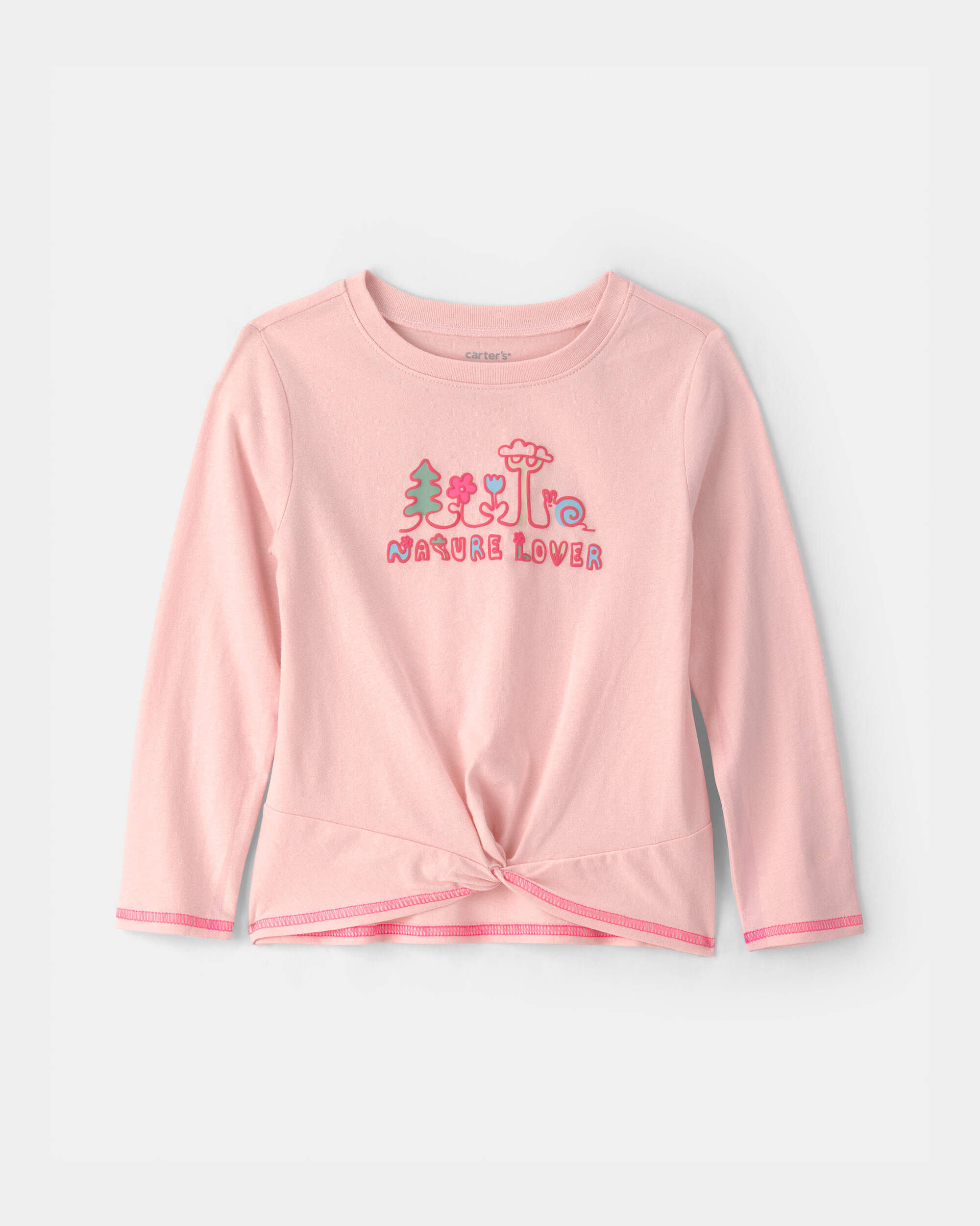 Toddler Girl 'Nature Lover' Long-Sleeve Top - Pink