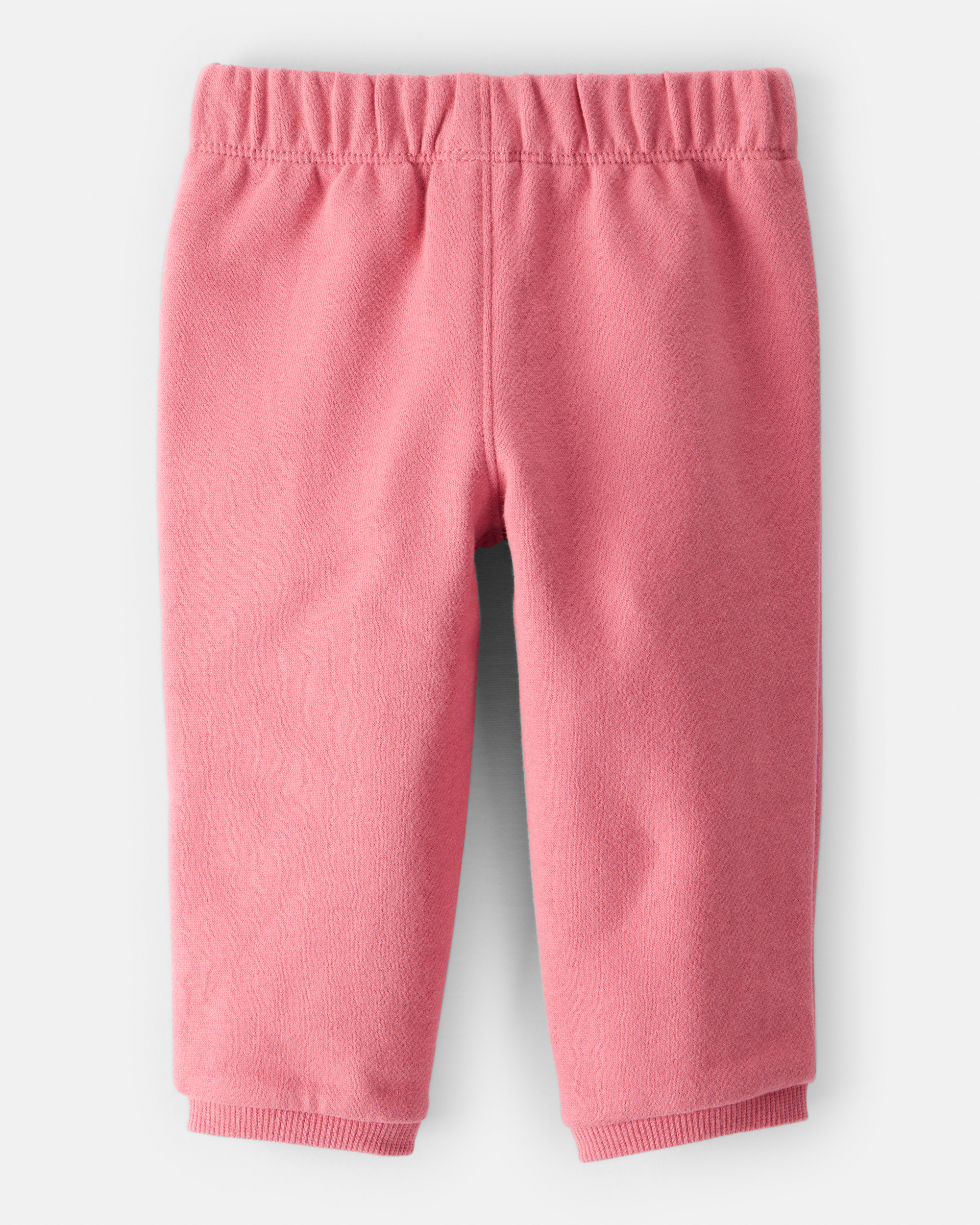 Baby Girl Cotton Pull-On Pants - Pink