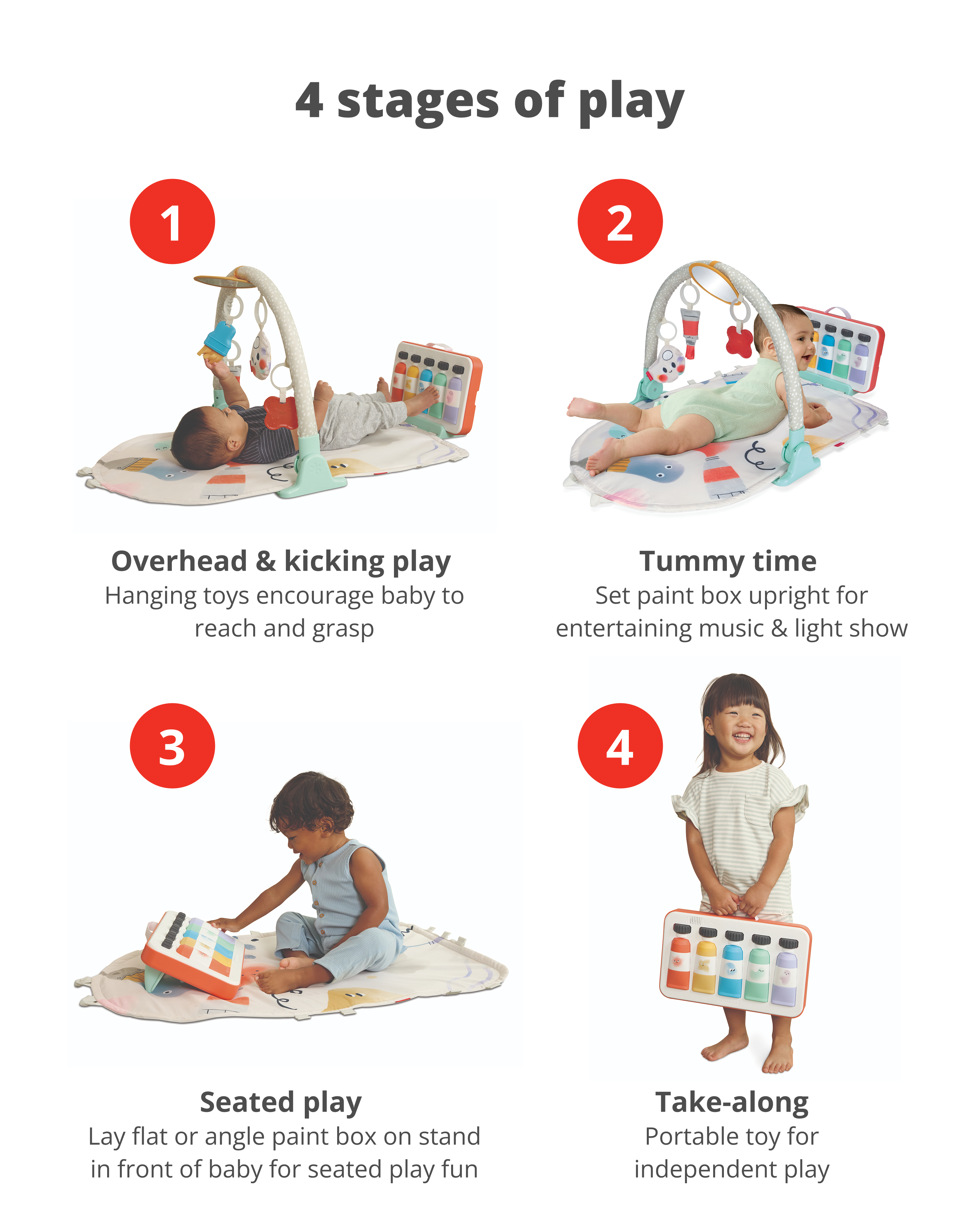 Baby Painted Dreams 4-in-1 Developmental Baby Play Gym
