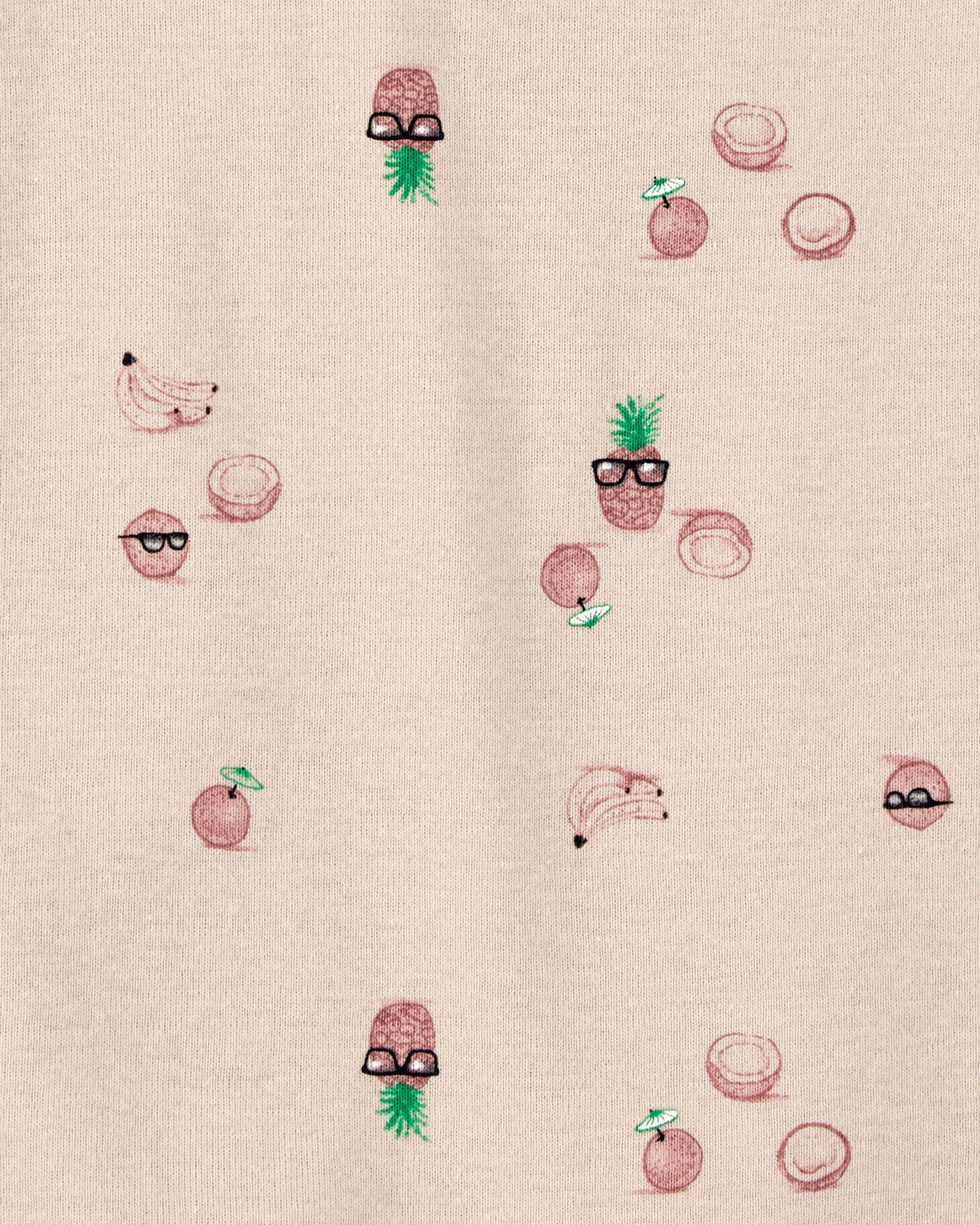 Baby Boy Coconut Print Cotton Romper