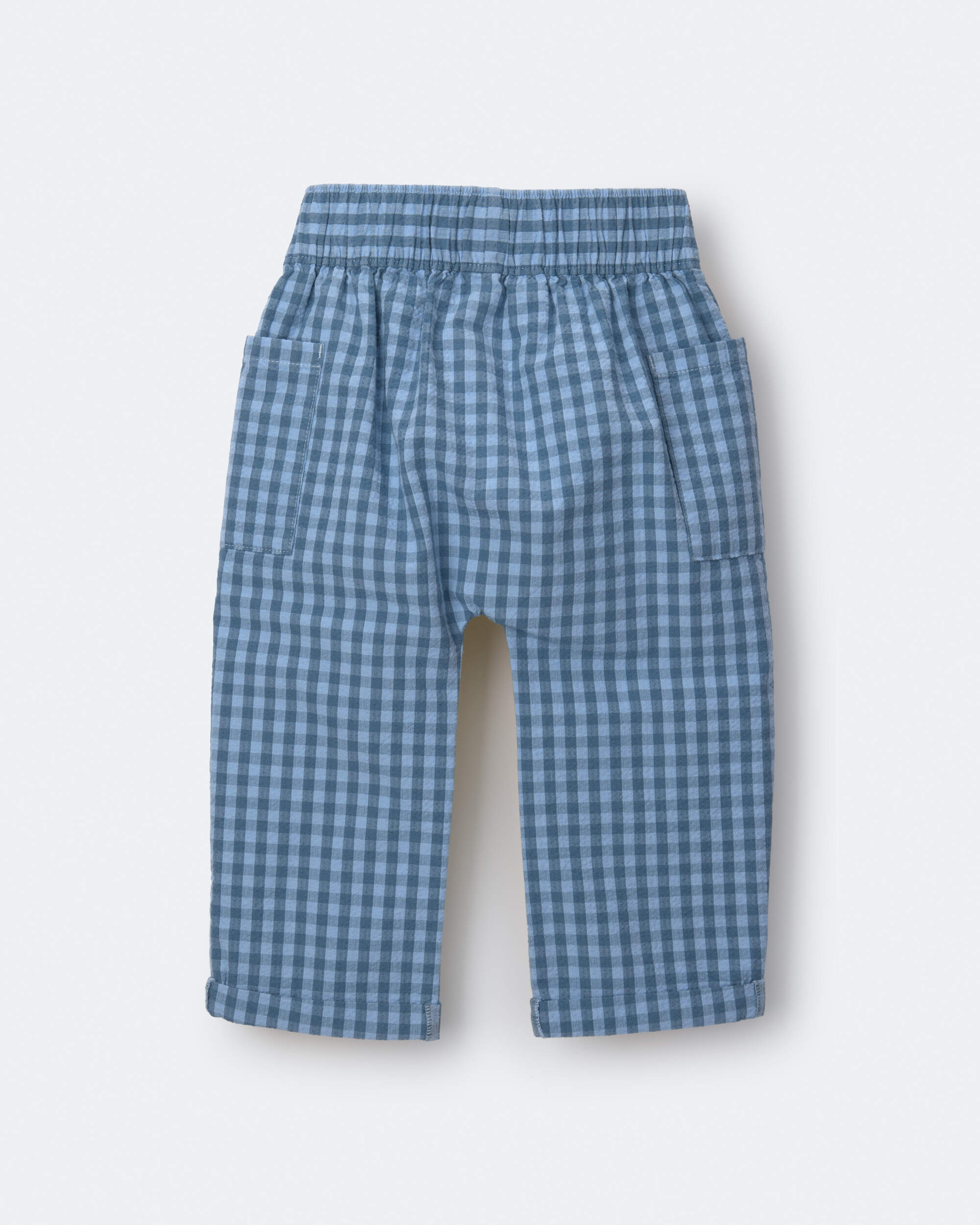 Toddler Seersucker Playground Pant with Pockets - Blue