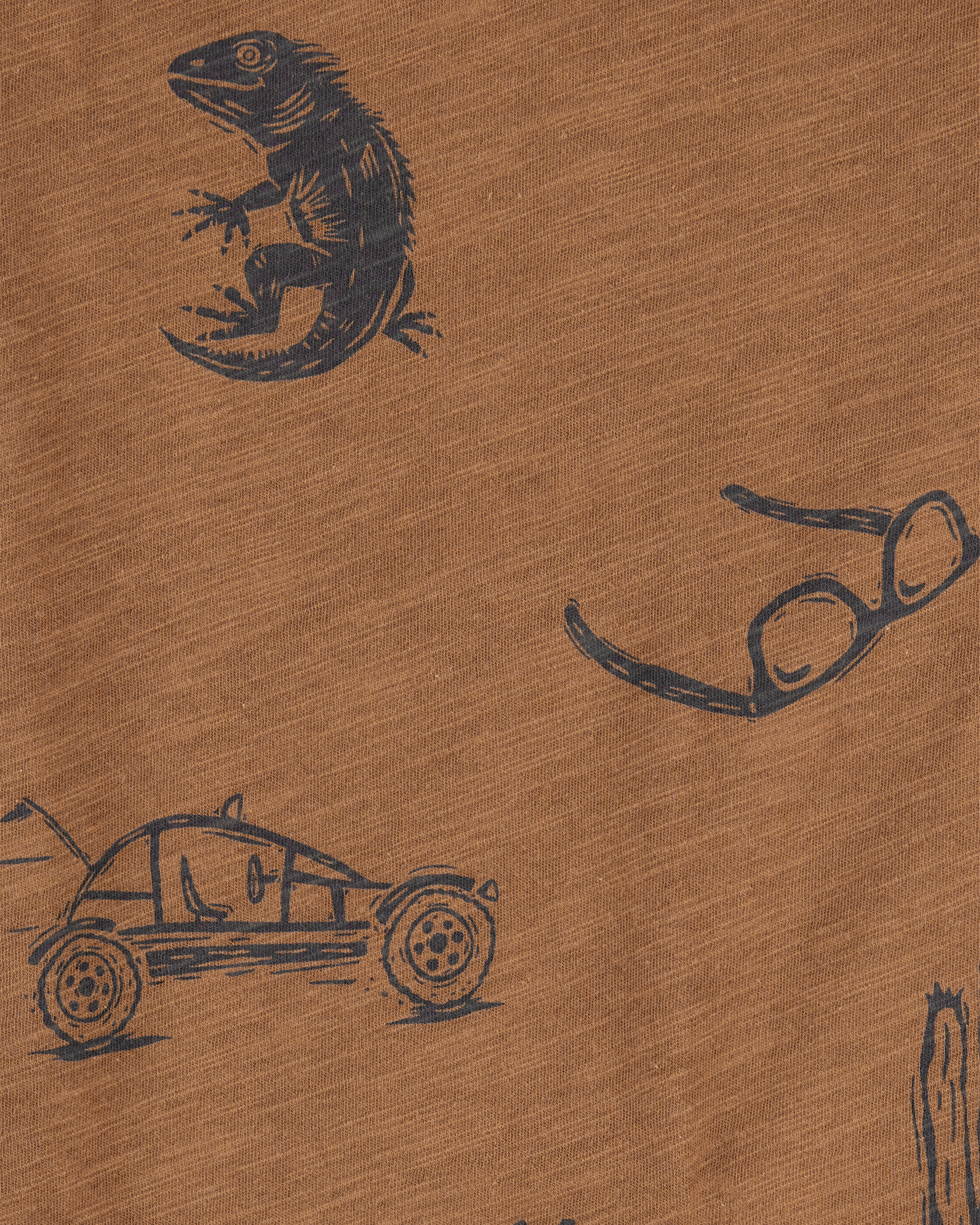 Baby 2-Piece Desert Print Henley Tee - Brown