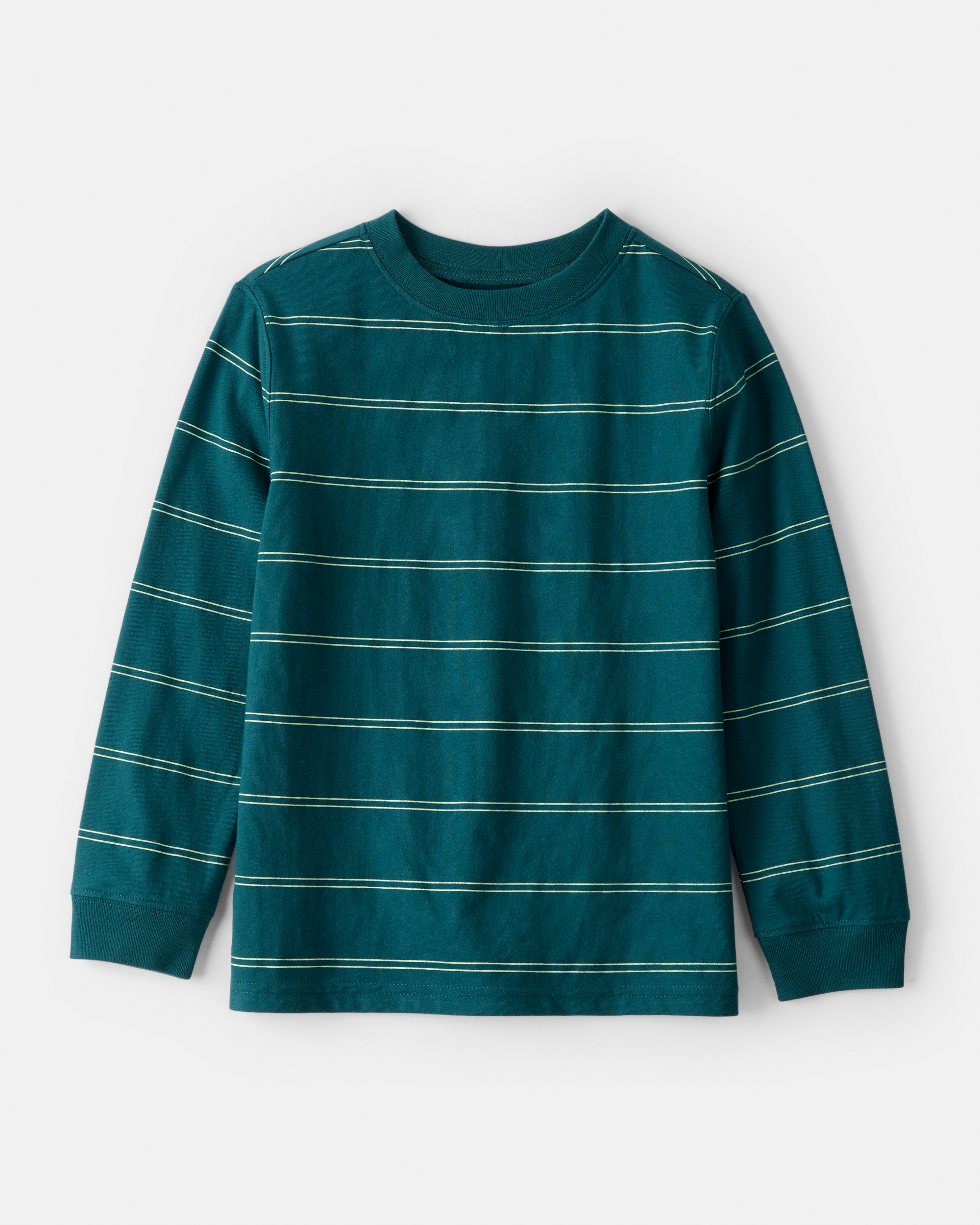 Boys Striped Long-Sleeve T-Shirt - Teal