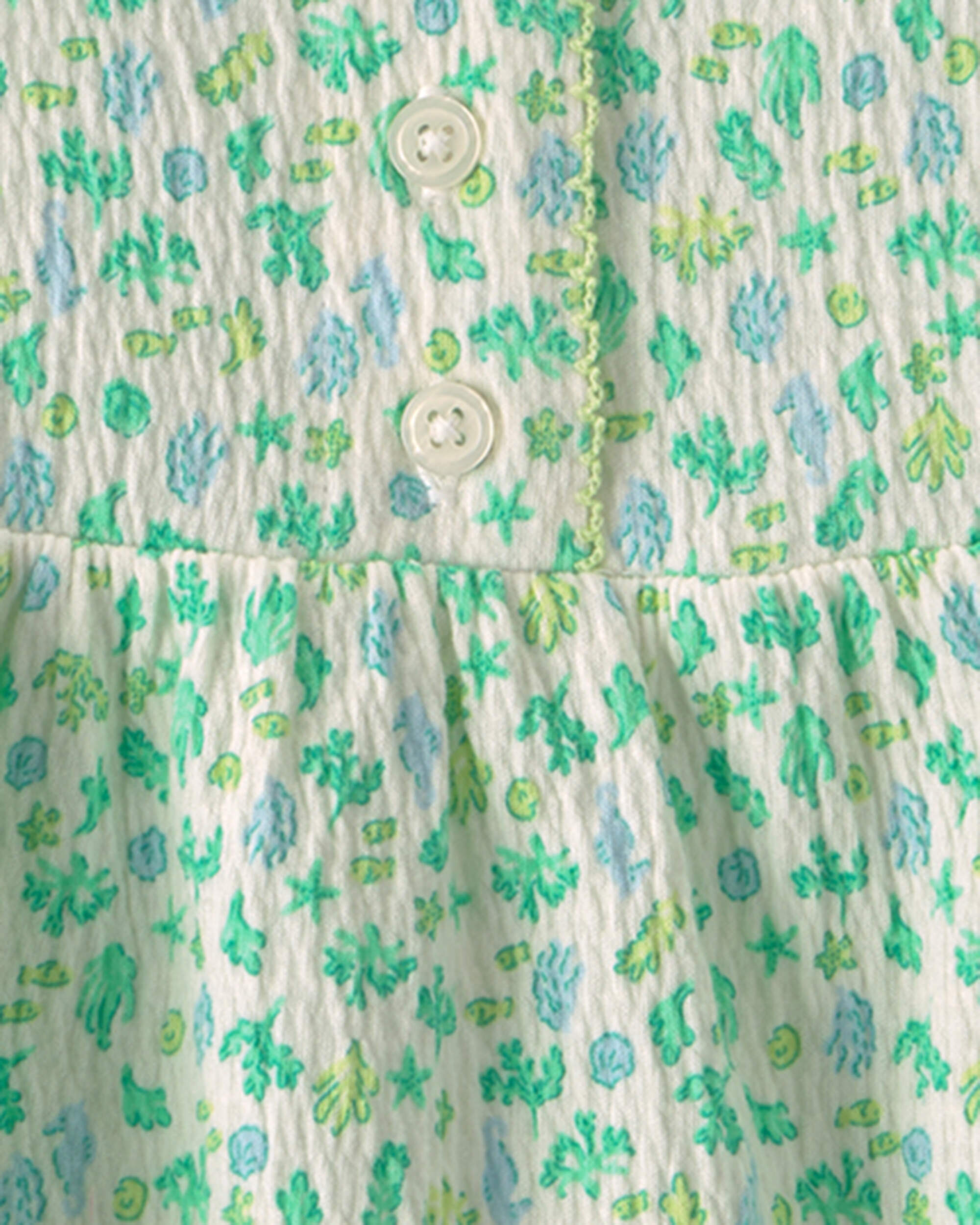 Toddler Girl Floral Tank Top - Green