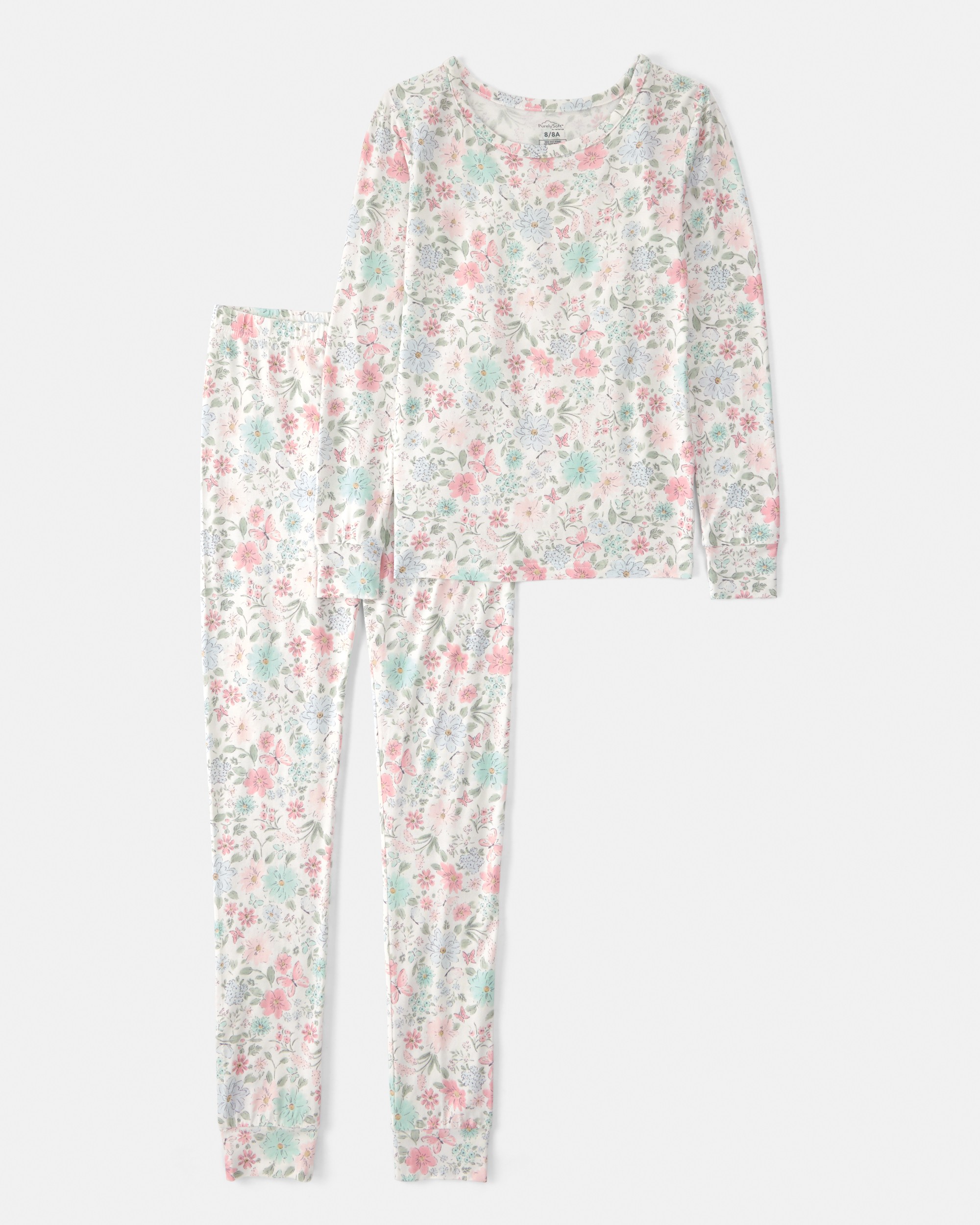 Girls Butterfly Garden PurelySoft 2-Piece Pyjama Set