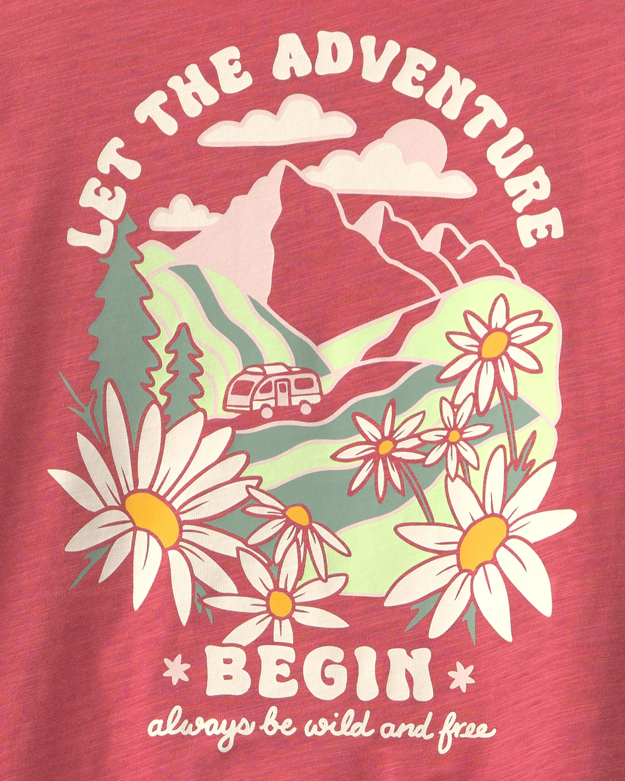 Girls Floral Long-Sleeve Top - Red
