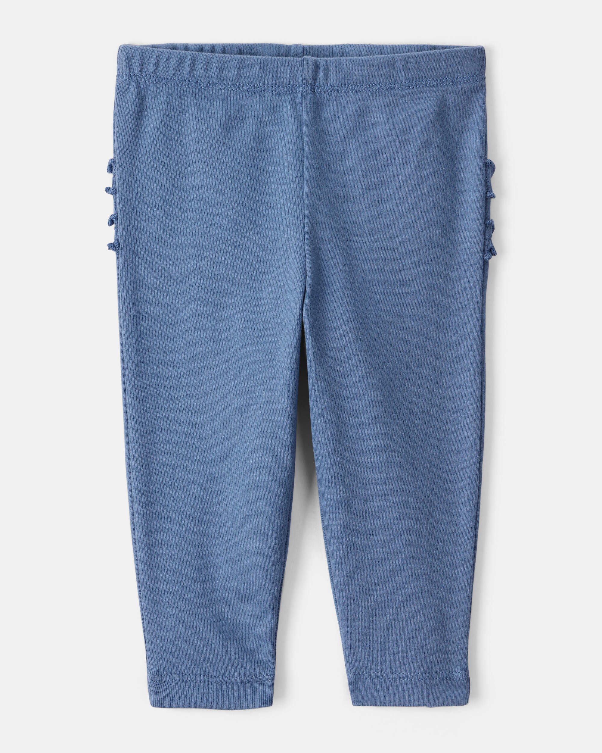 Baby Girl 2-Pack 100% Cotton Pull-On Pants - Blue/Pink