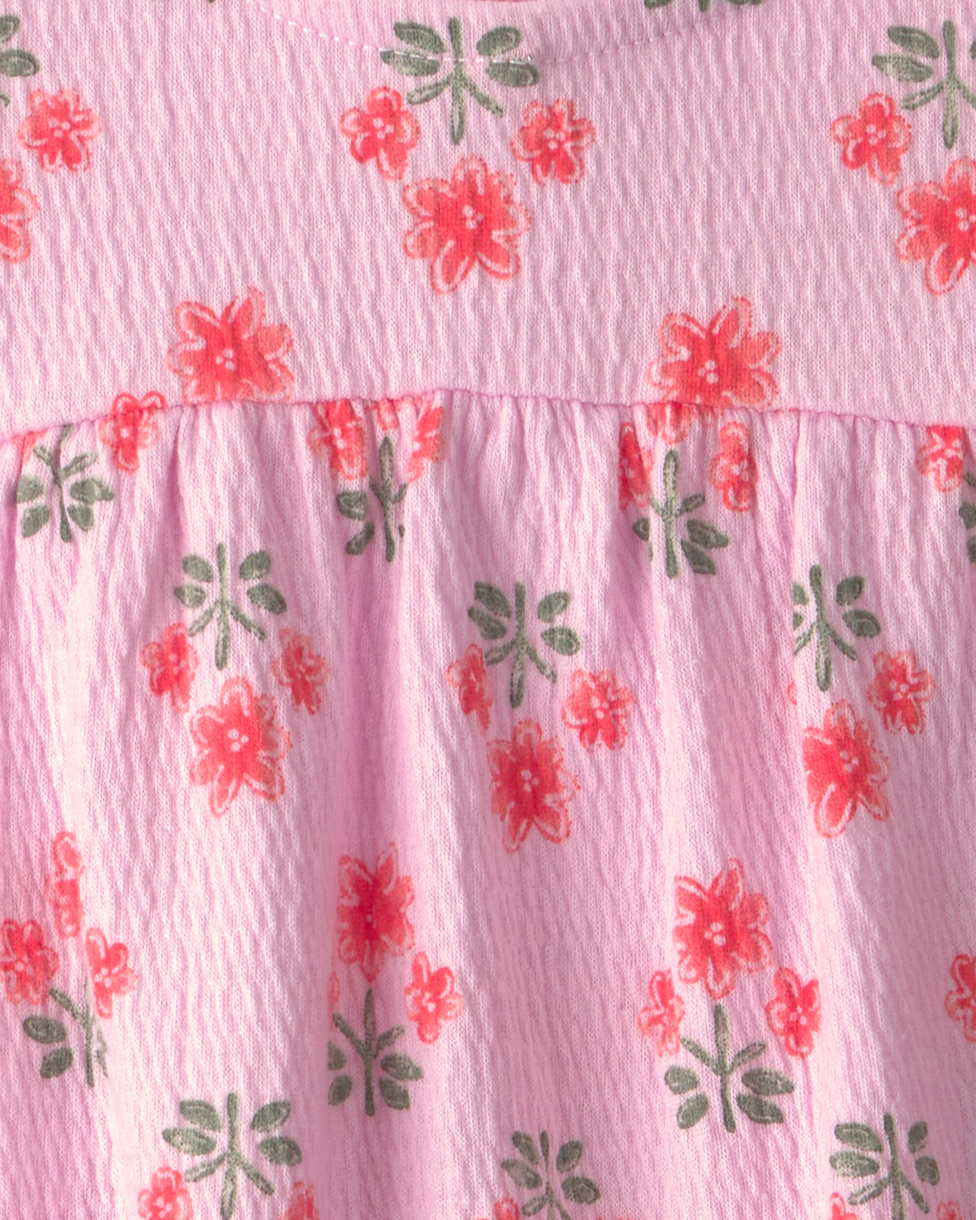 Baby Girl Floral Romper - Pink
