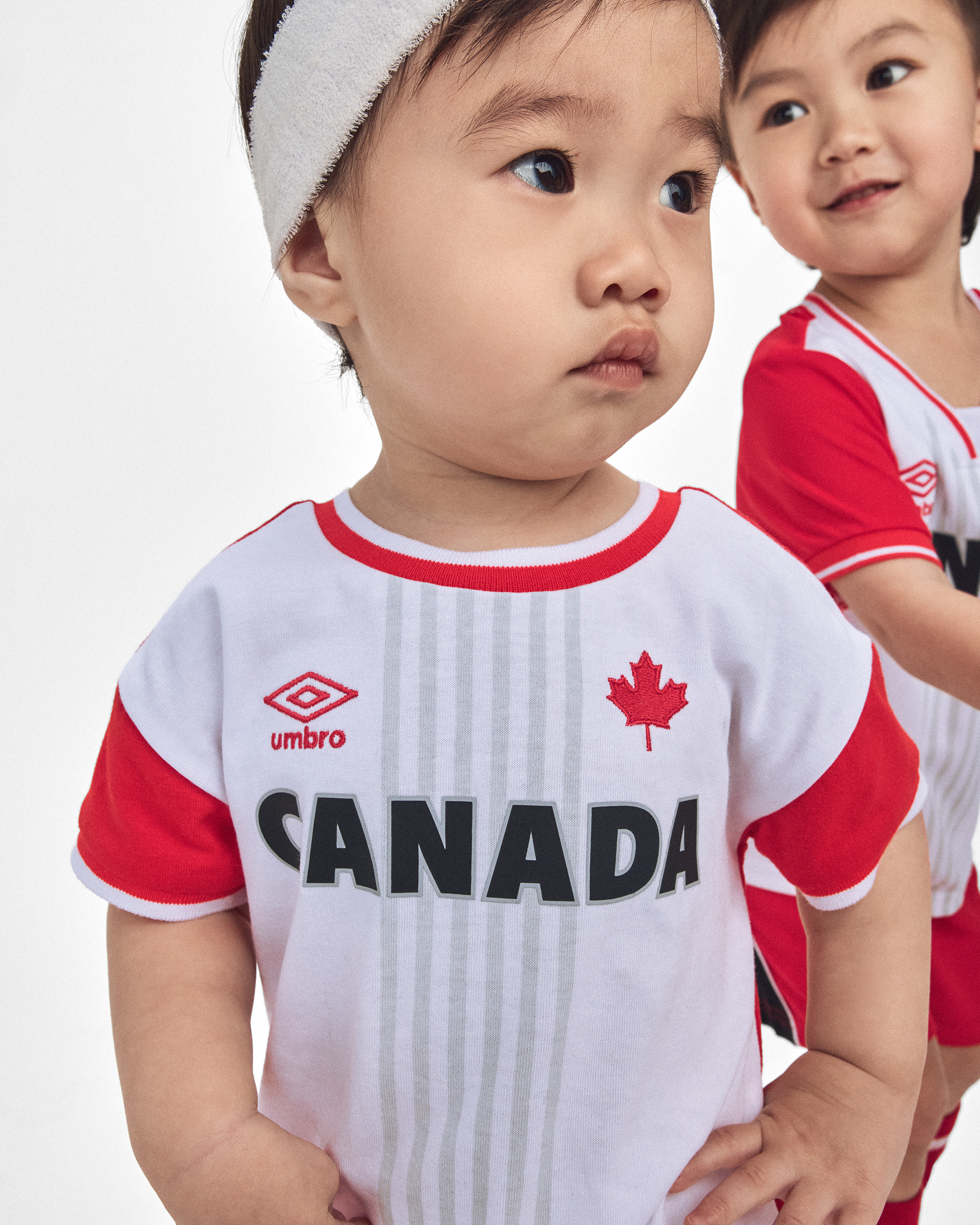 Baby Umbro Canada Soccer Romper - Red/White