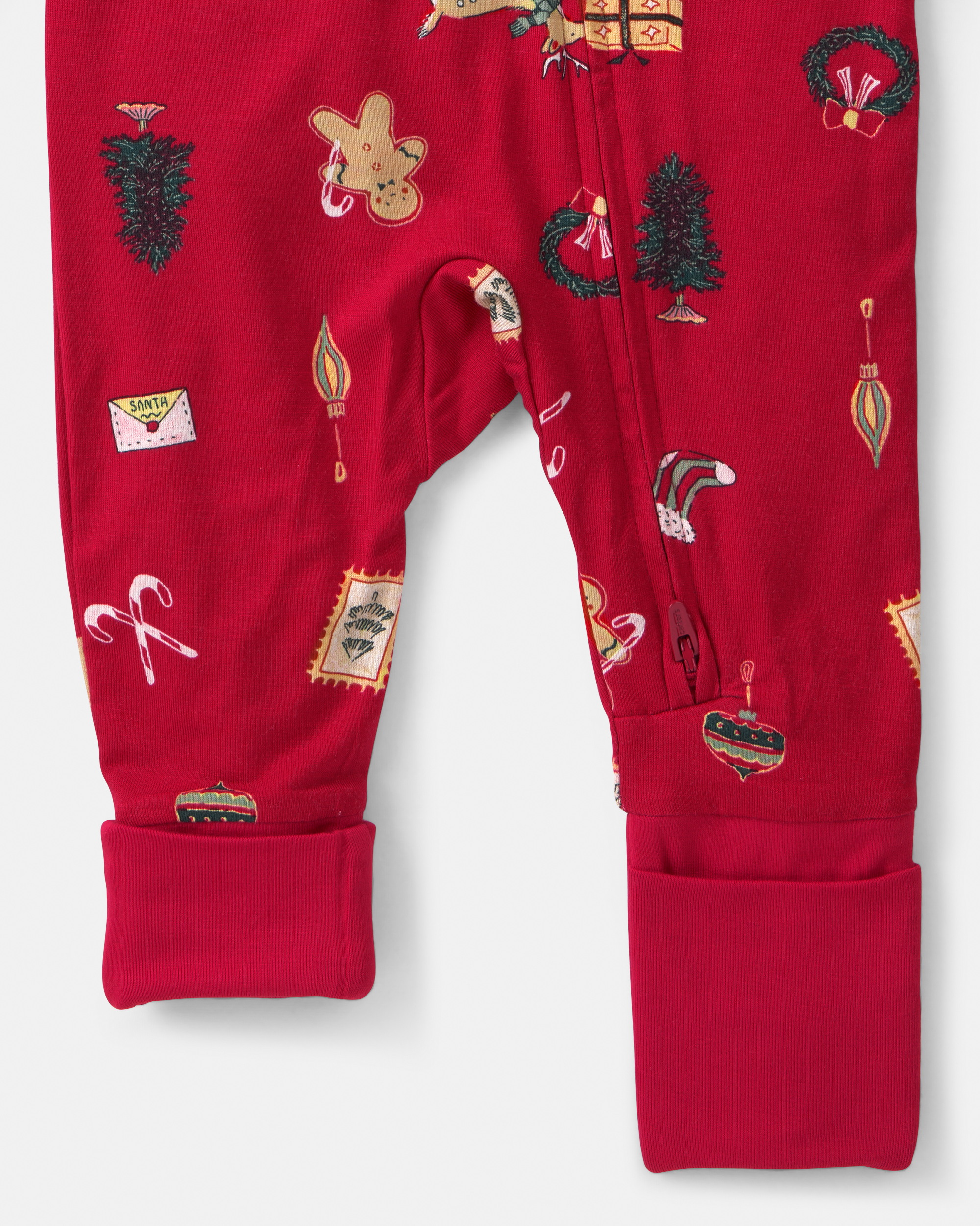 Baby Christmas PurelySoft™ 2-Way Zip Sleep & Play Pyjamas - Red