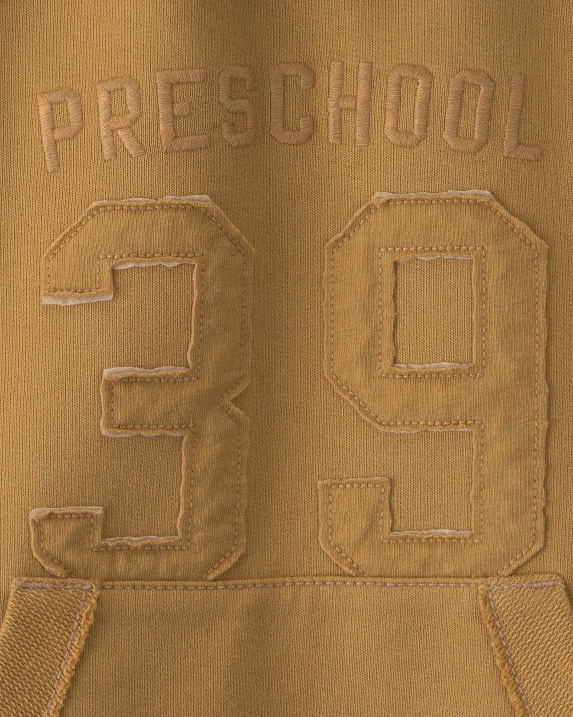 Toddler Boy Varsity French Terry Hoodie - Brown