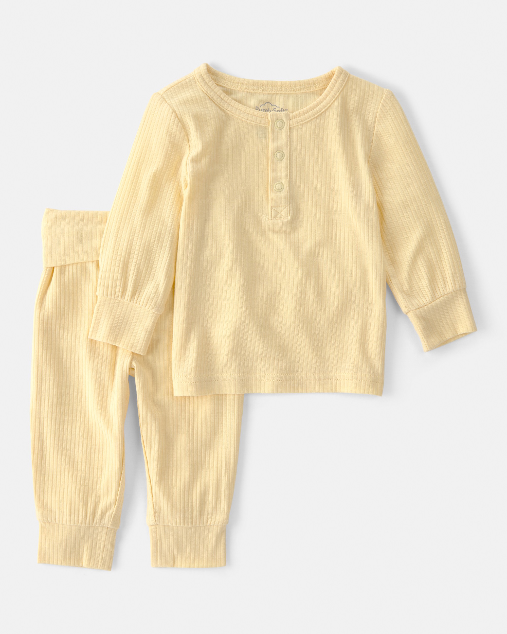 Baby 2-Piece Long-Sleeve Top & Pant Set - Yellow