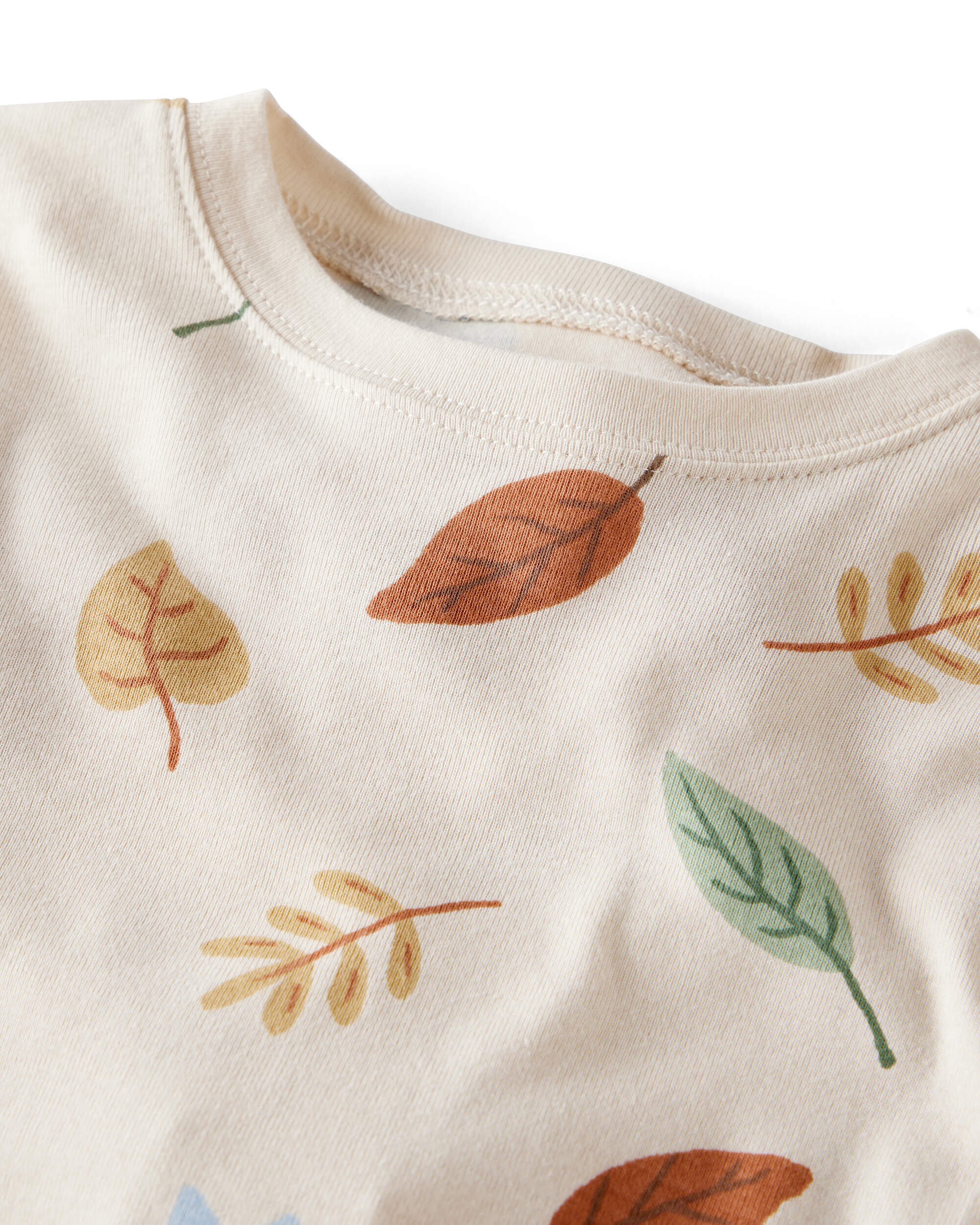 Baby Organic Cotton Pyjamas Autumn Leaves Print