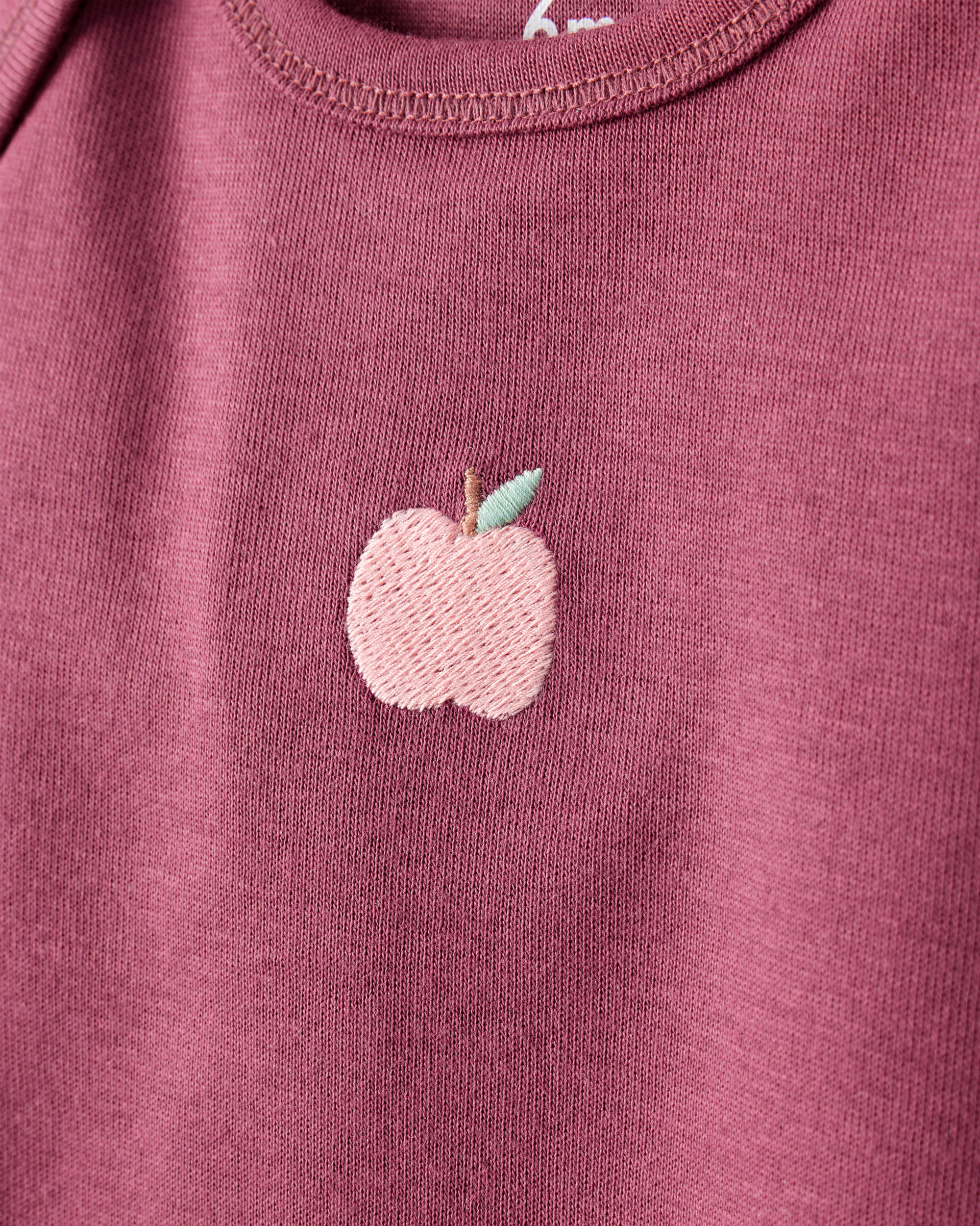 Baby Girl 5-Pack Fruit Print Cotton Multipack Bodysuits - Brown/Green/Pink/Red/White