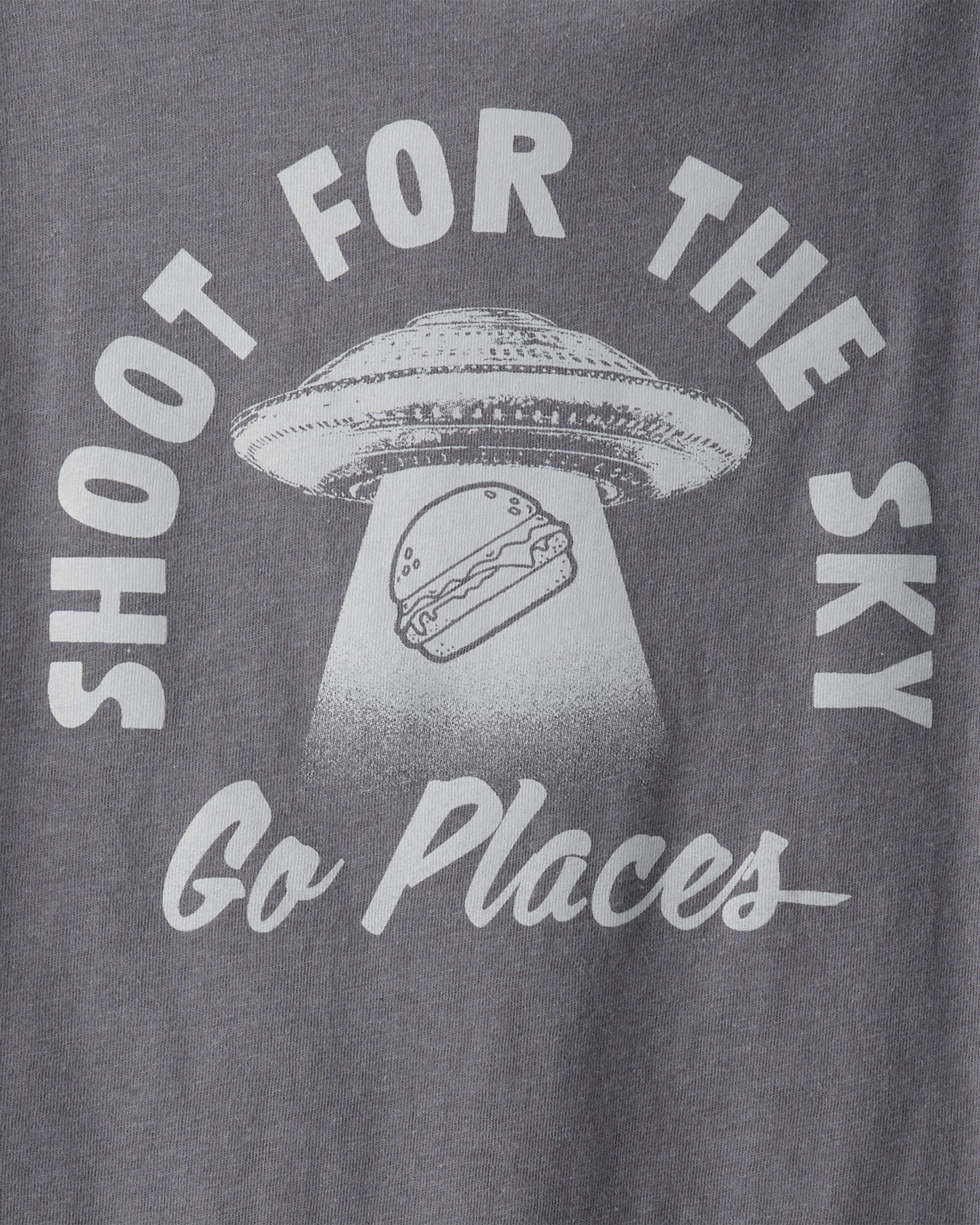 Boys Shoot For The Sky Long-Sleeve Graphic Tee - Grey