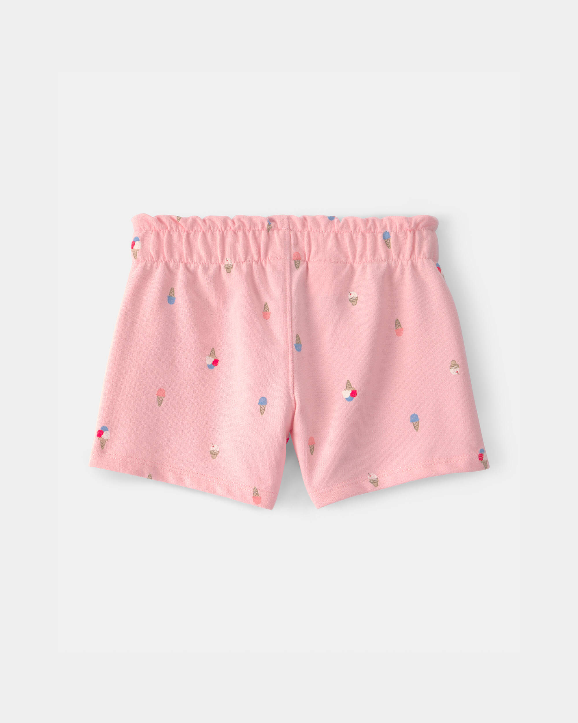 Toddler Girl Ice Cream French Terry Shorts - Pink