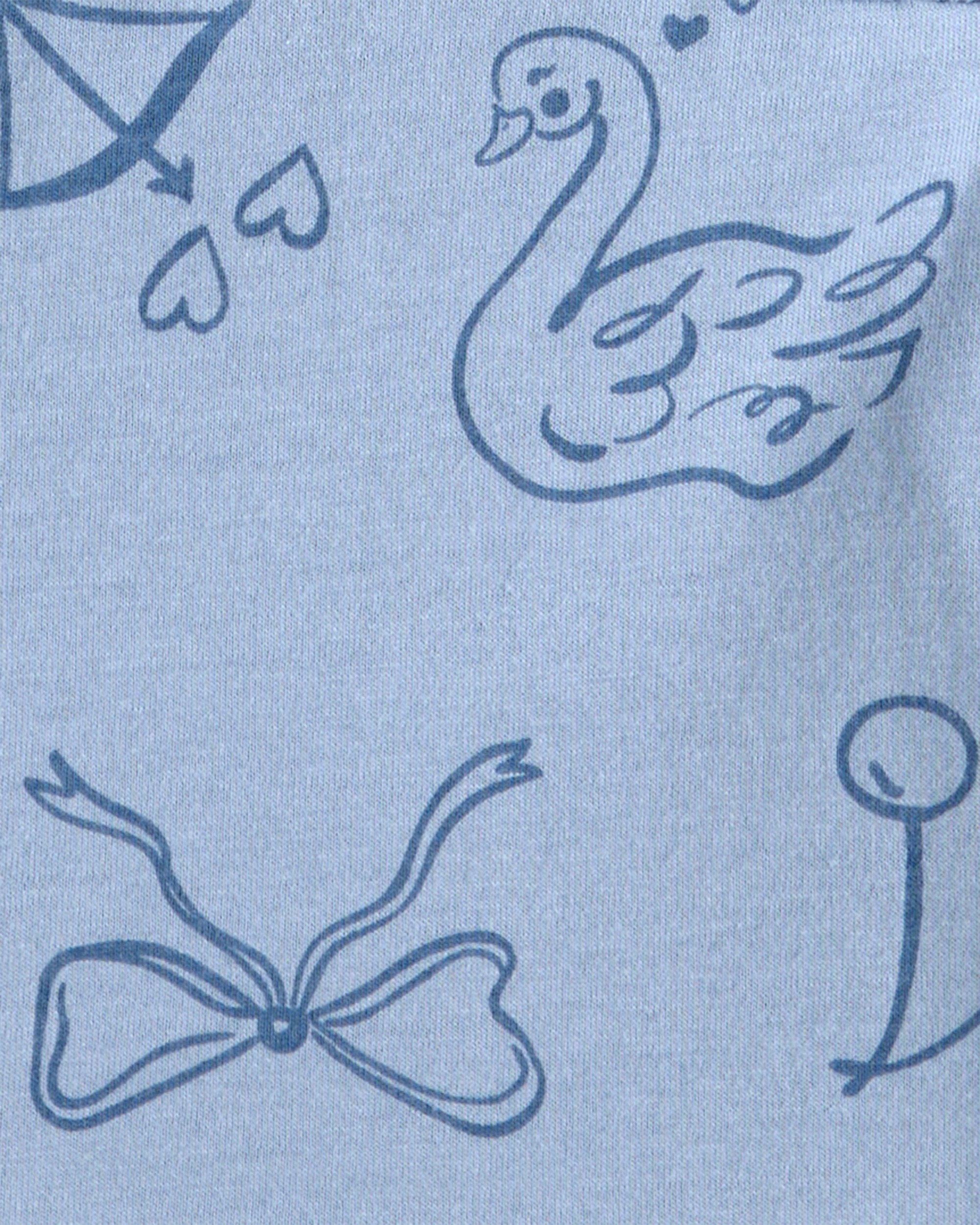 Toddler Girl Bow Icon Long-Sleeve Knit Dress - Blue