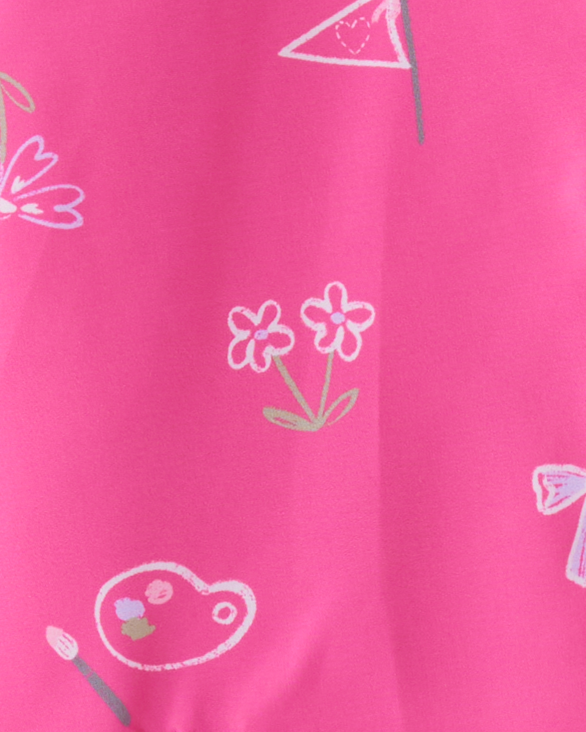 Girls Novelty Print Rain Jacket - Pink