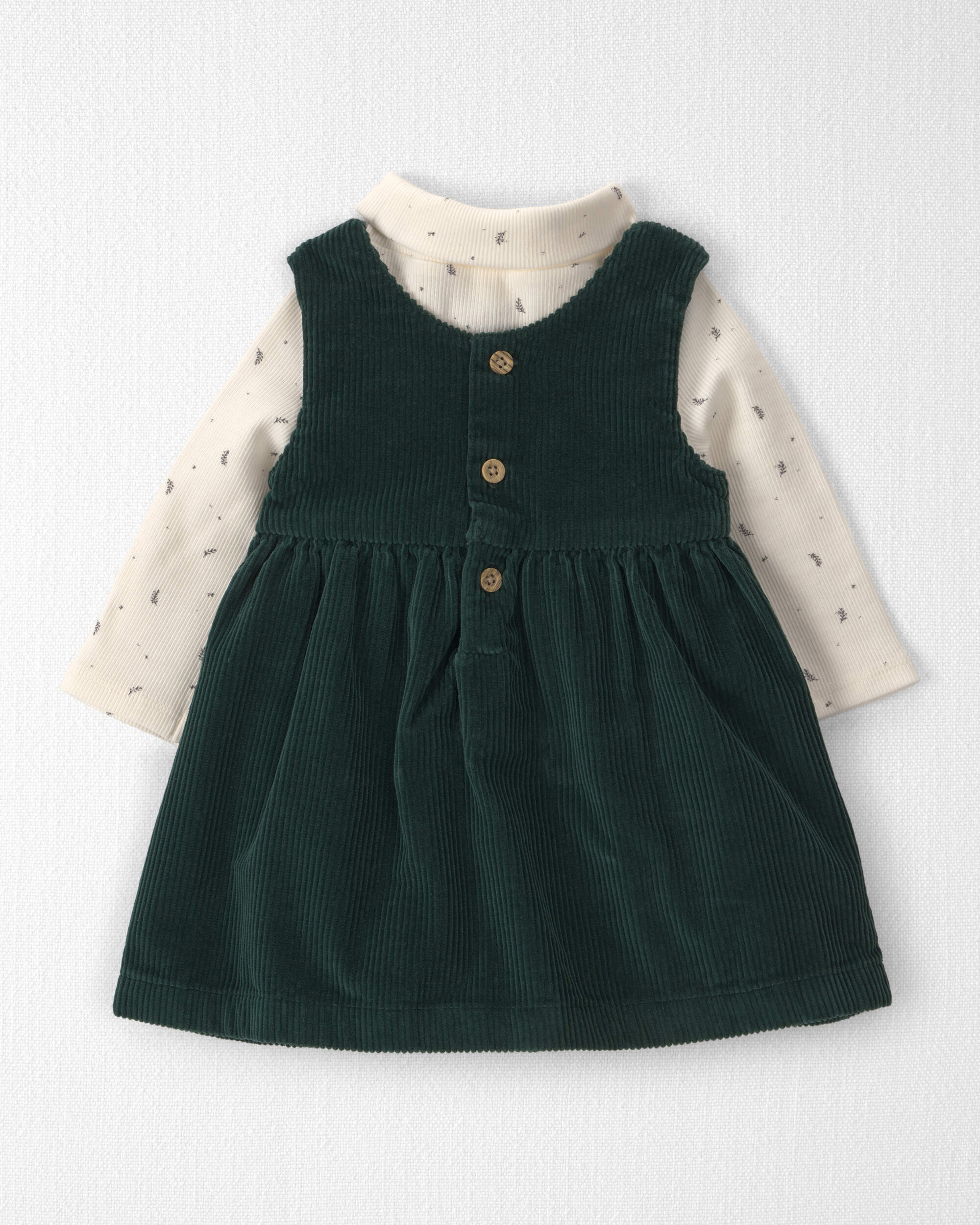 Baby Girl 2-Piece Organic Cotton Corduroy Jumper Set