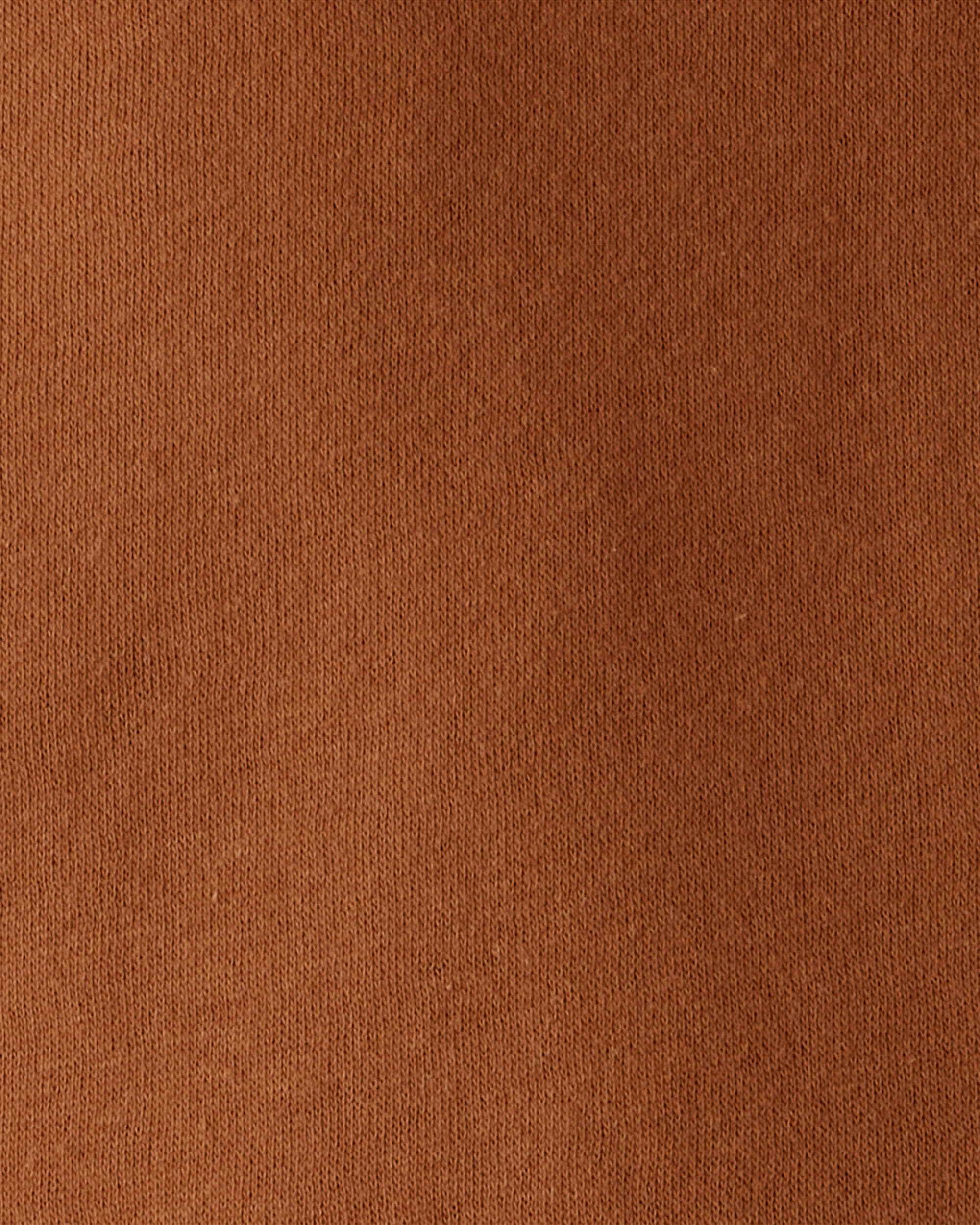 Toddler Boy Solid Fleece Long-Sleeve Hoodie - Brown