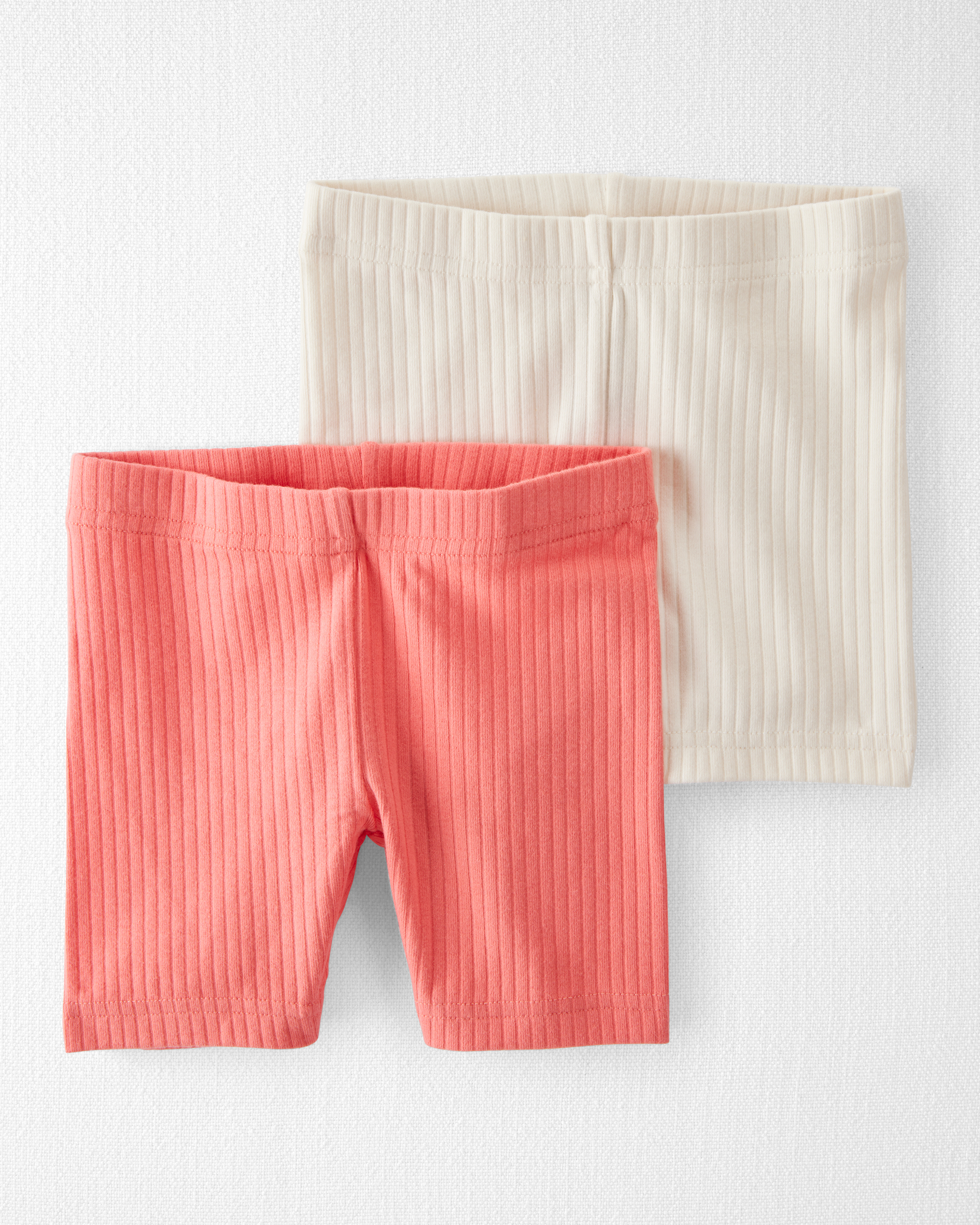 Toddler 2-Pack Organic Cotton Ribbed Shorts