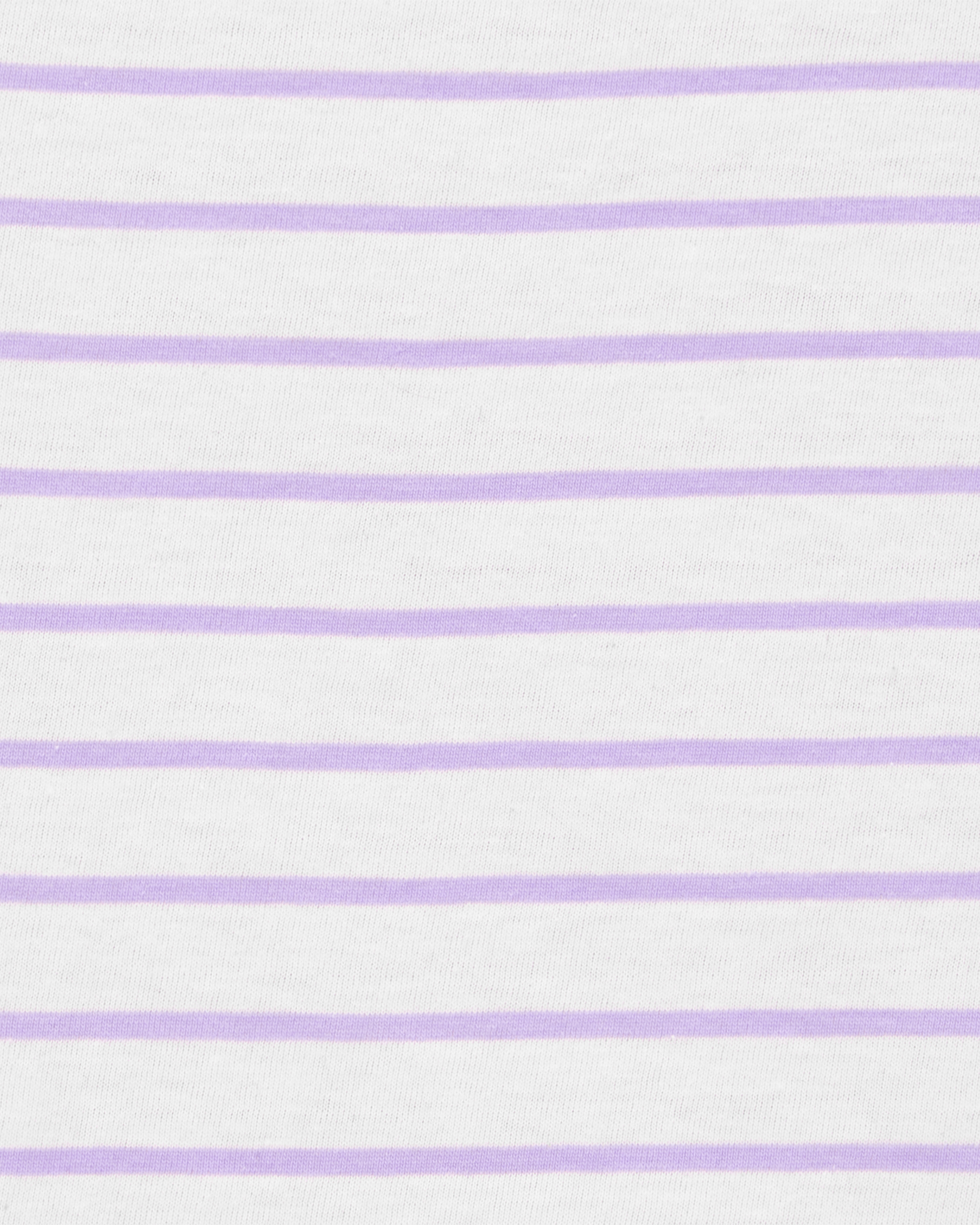 Baby Striped Flutter Short-Sleeve Tee - Purple