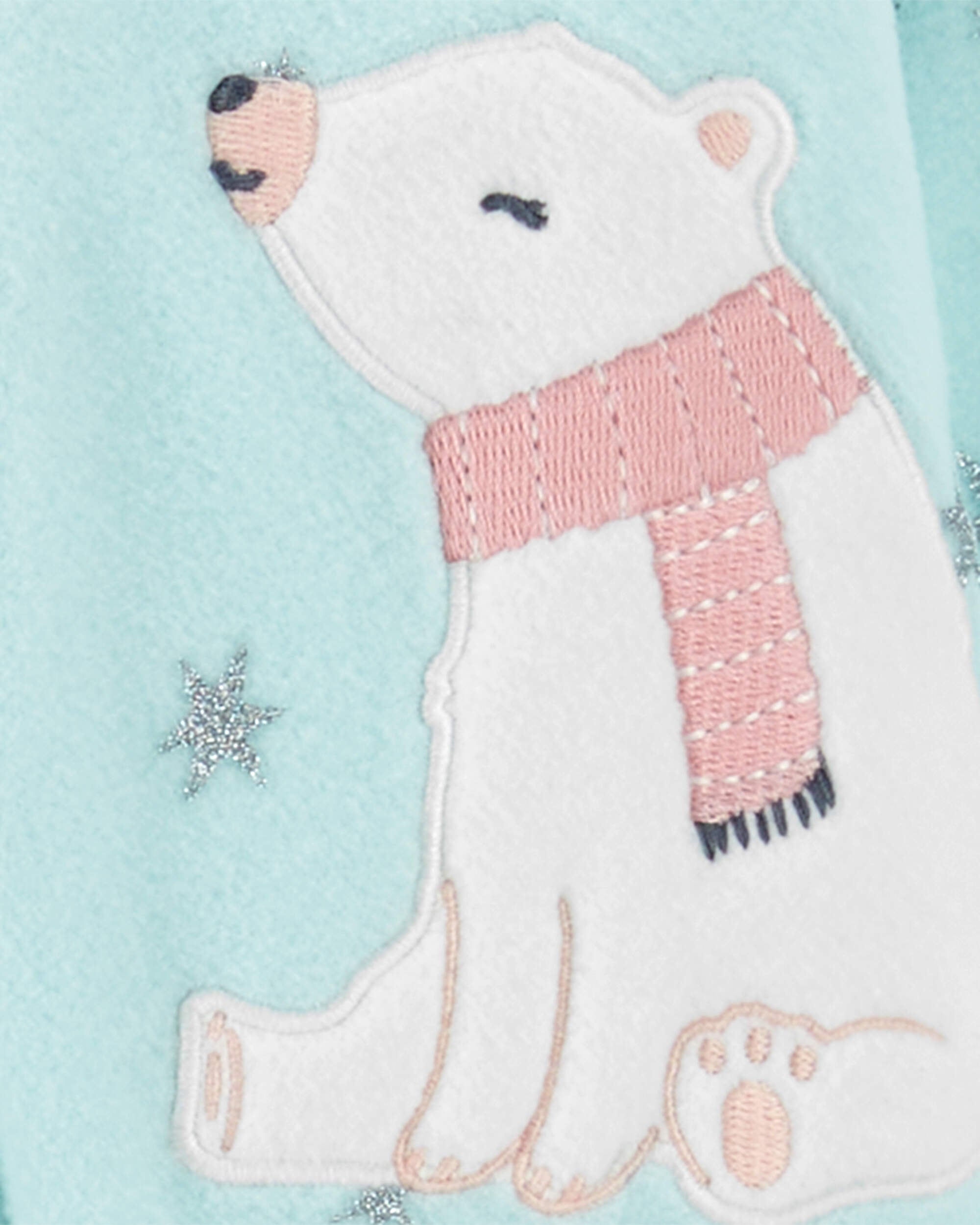 Blue Baby Polar Bear Fleece Zip Up Footie Sleeper Pyjamas Carter s Oshkosh Canada