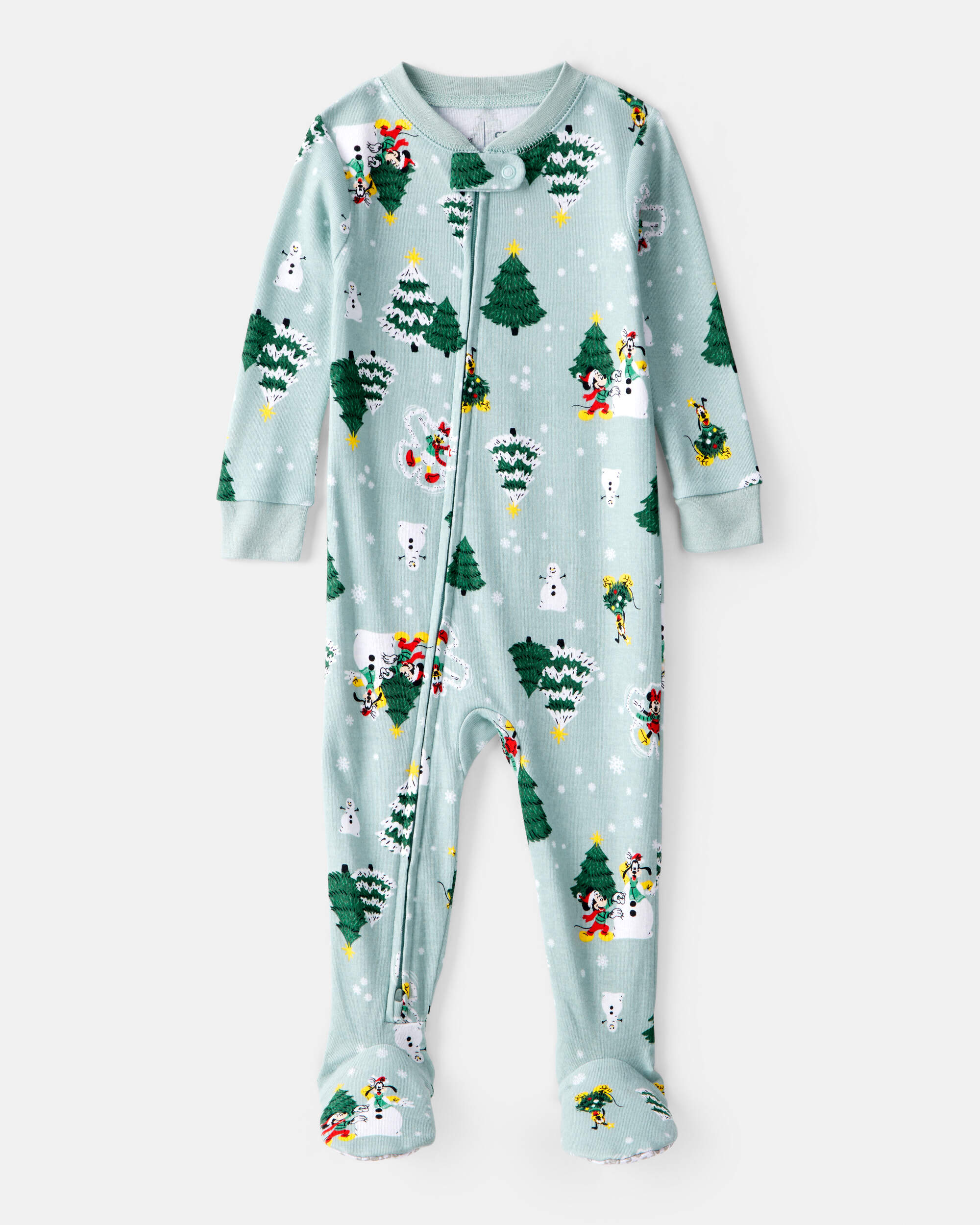 Baby Disney© Mickey Mouse 100% Cotton Long-Sleeve Snug Fit 1-Piece pyjamas - Blue