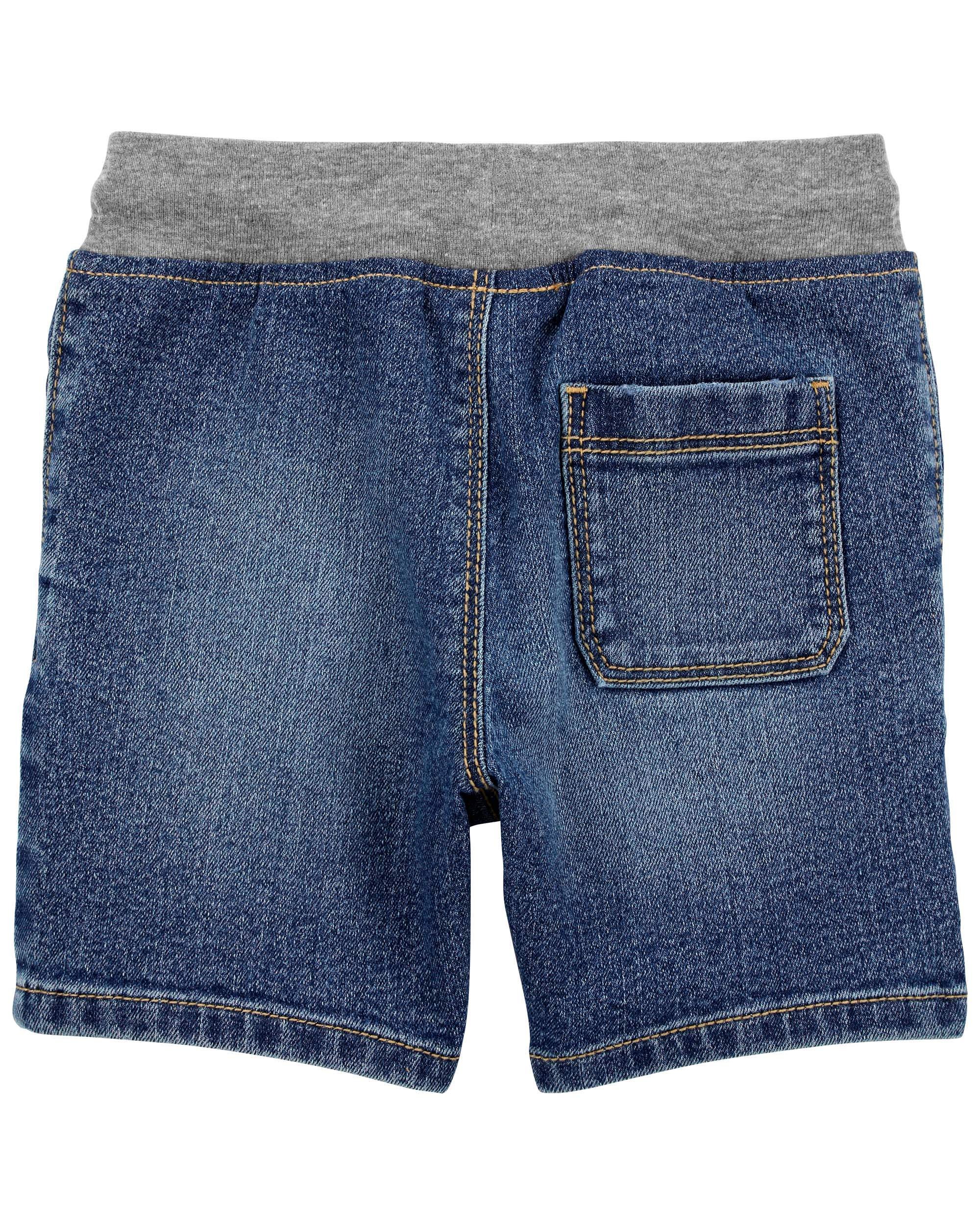 Drawstring Denim Shorts