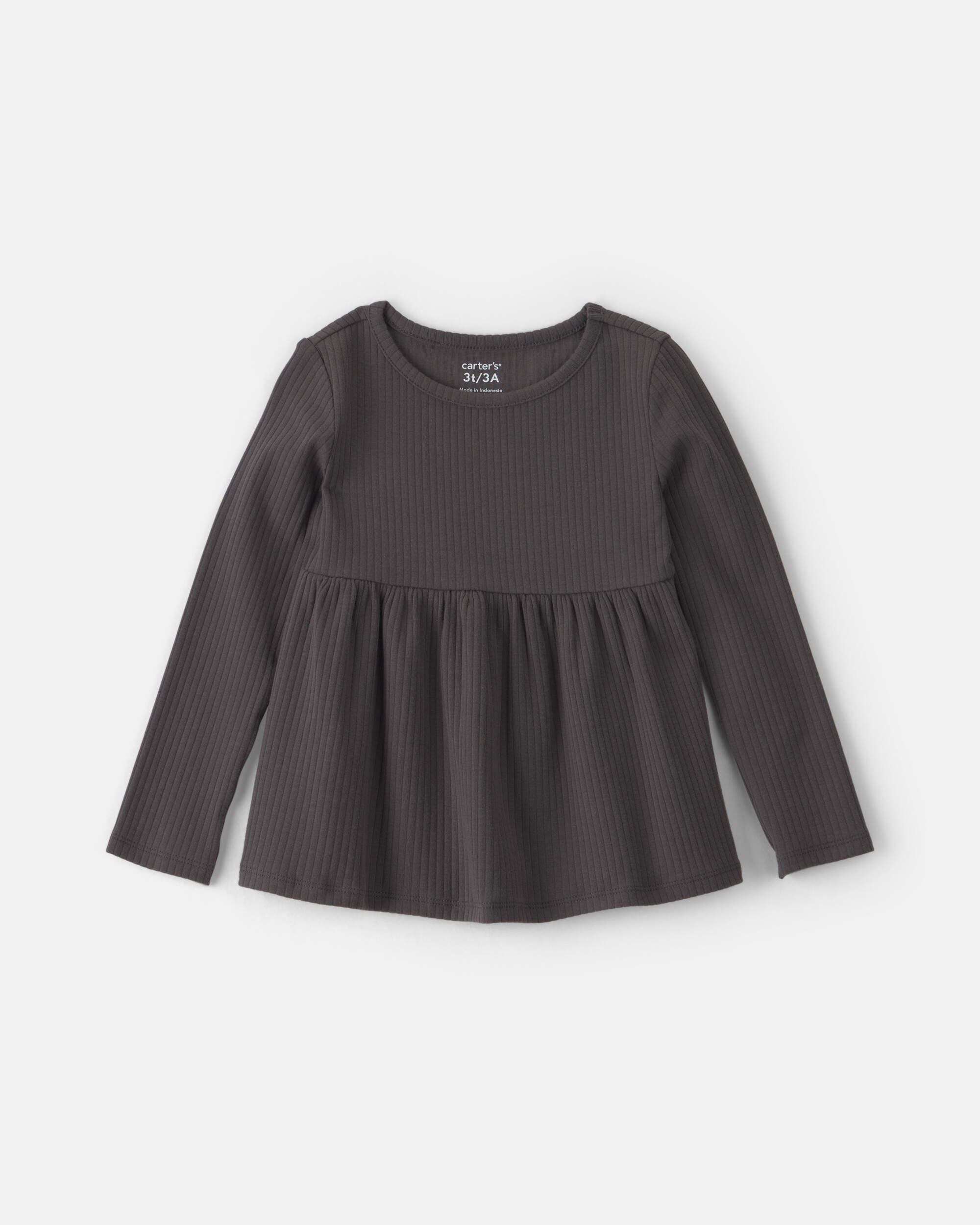 Toddler Girl Long-Sleeve Top - Black