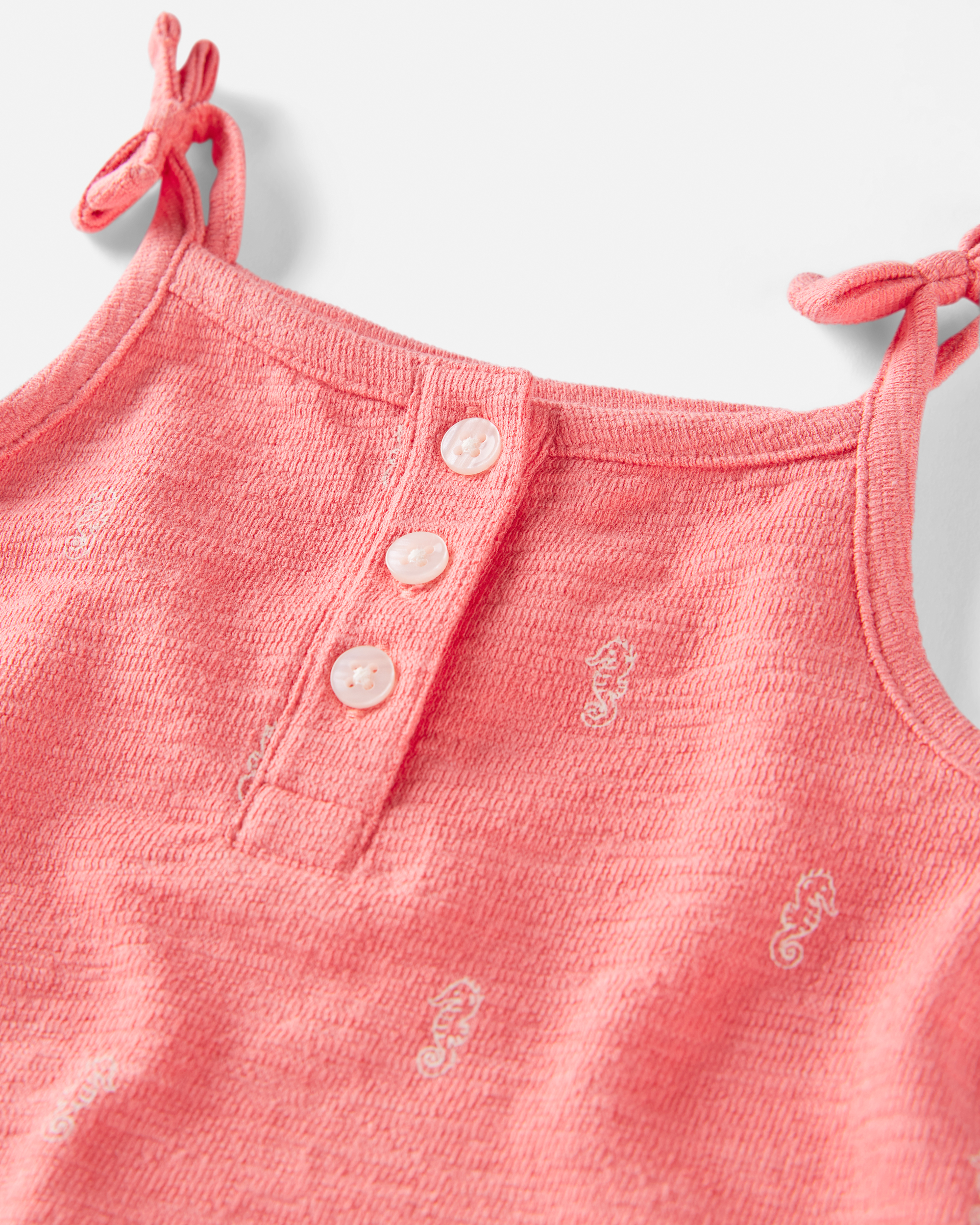 Baby Seahorse-Print Romper Made with Organic Cotton