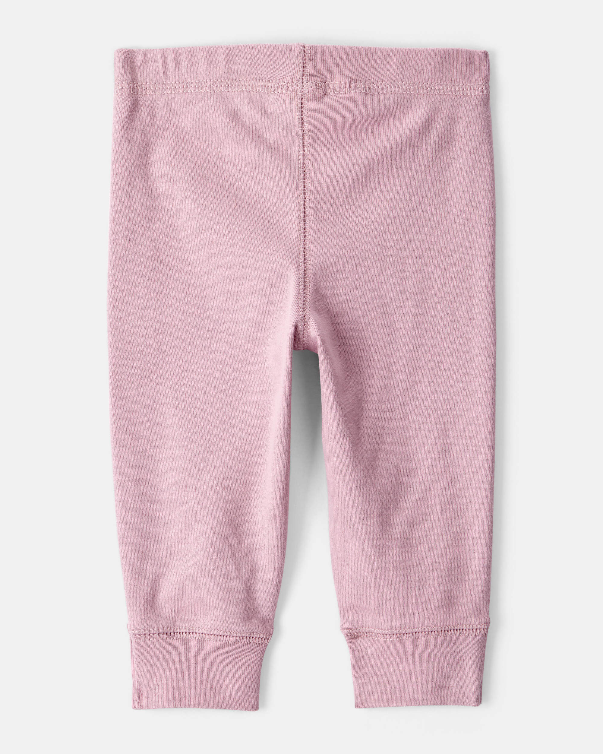 Baby Girl 2-Pack 100% Cotton Pull-On Pants - Blue/Pink