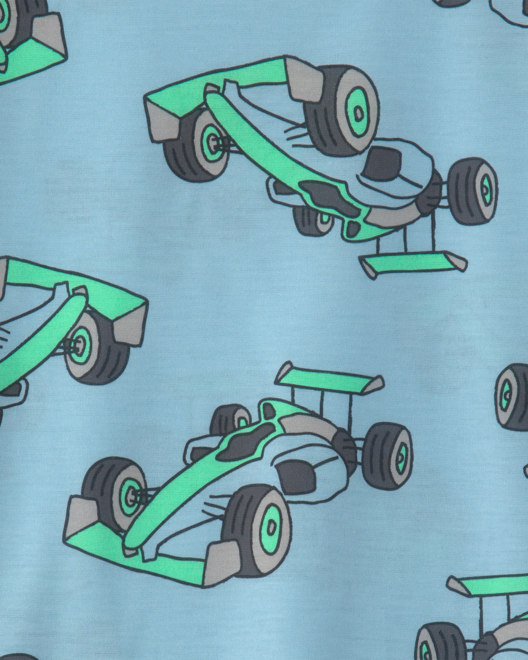 Boys 2-Piece Race Car Pyjama Set - Blue/Grey