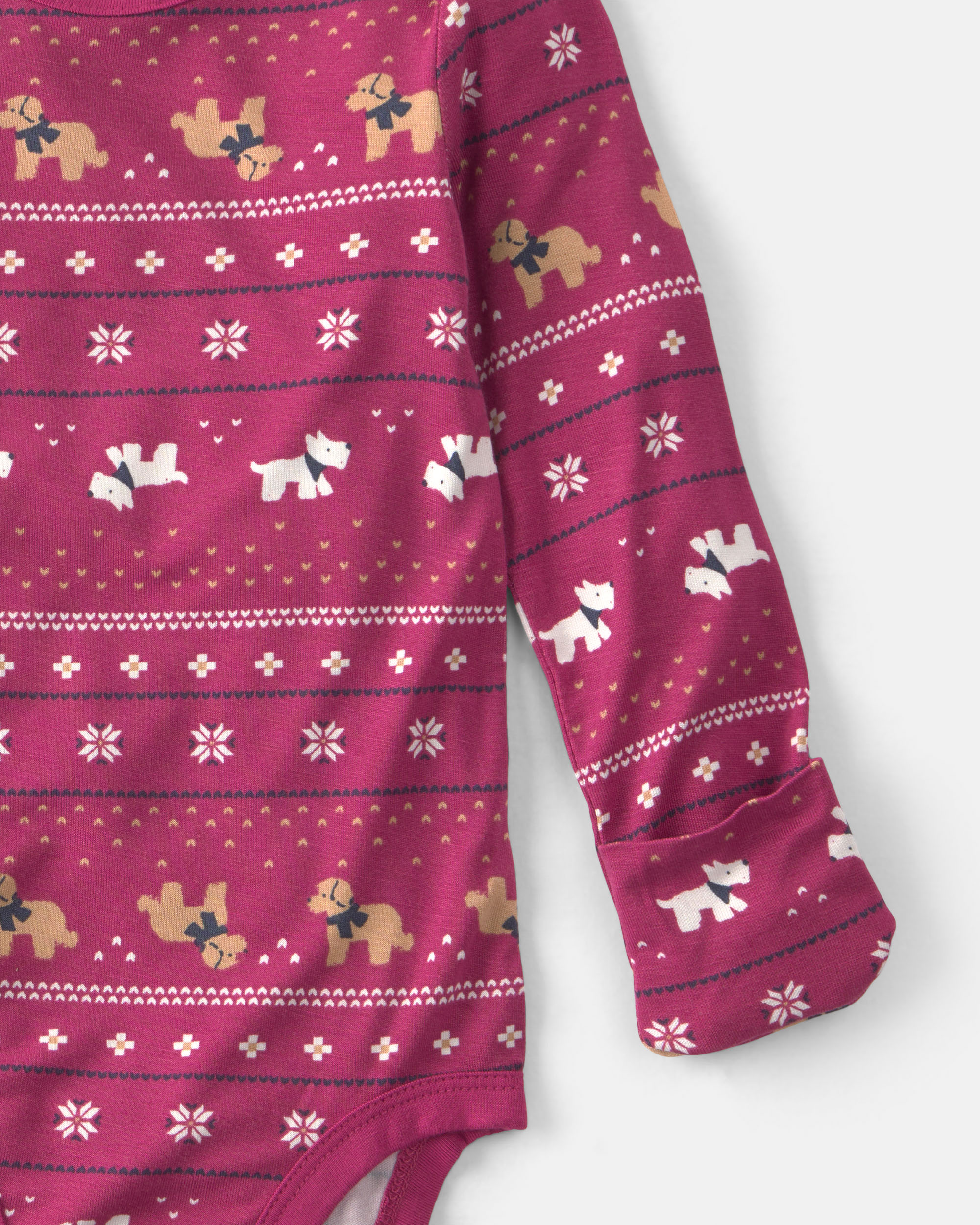 Baby 2-Piece Fair Isle PurelySoft™ Long-Sleeve Bodysuit & Pant Set - Burgundy