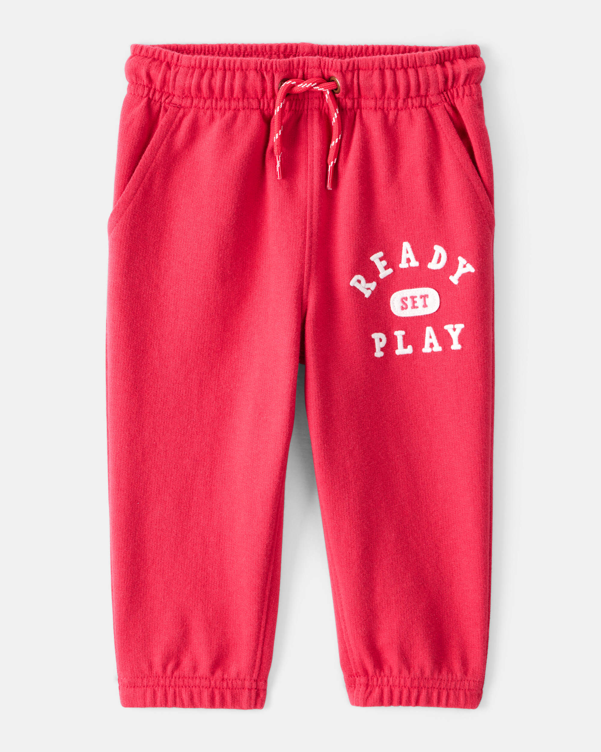 Baby Boy Ready Set Play French Terry Jogger - Red