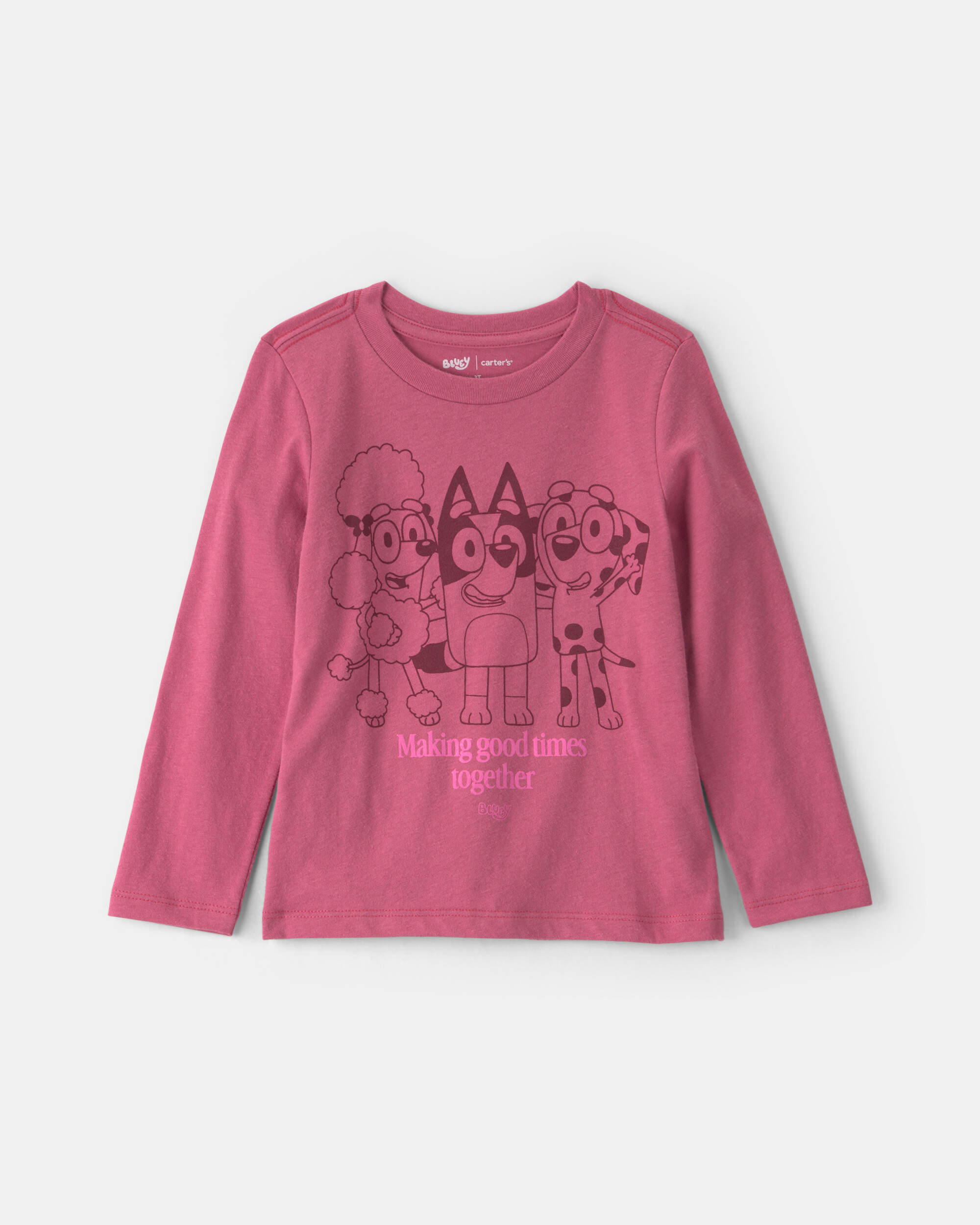 Toddler Girl Bluey™ Long-Sleeve Graphic Tee - Pink