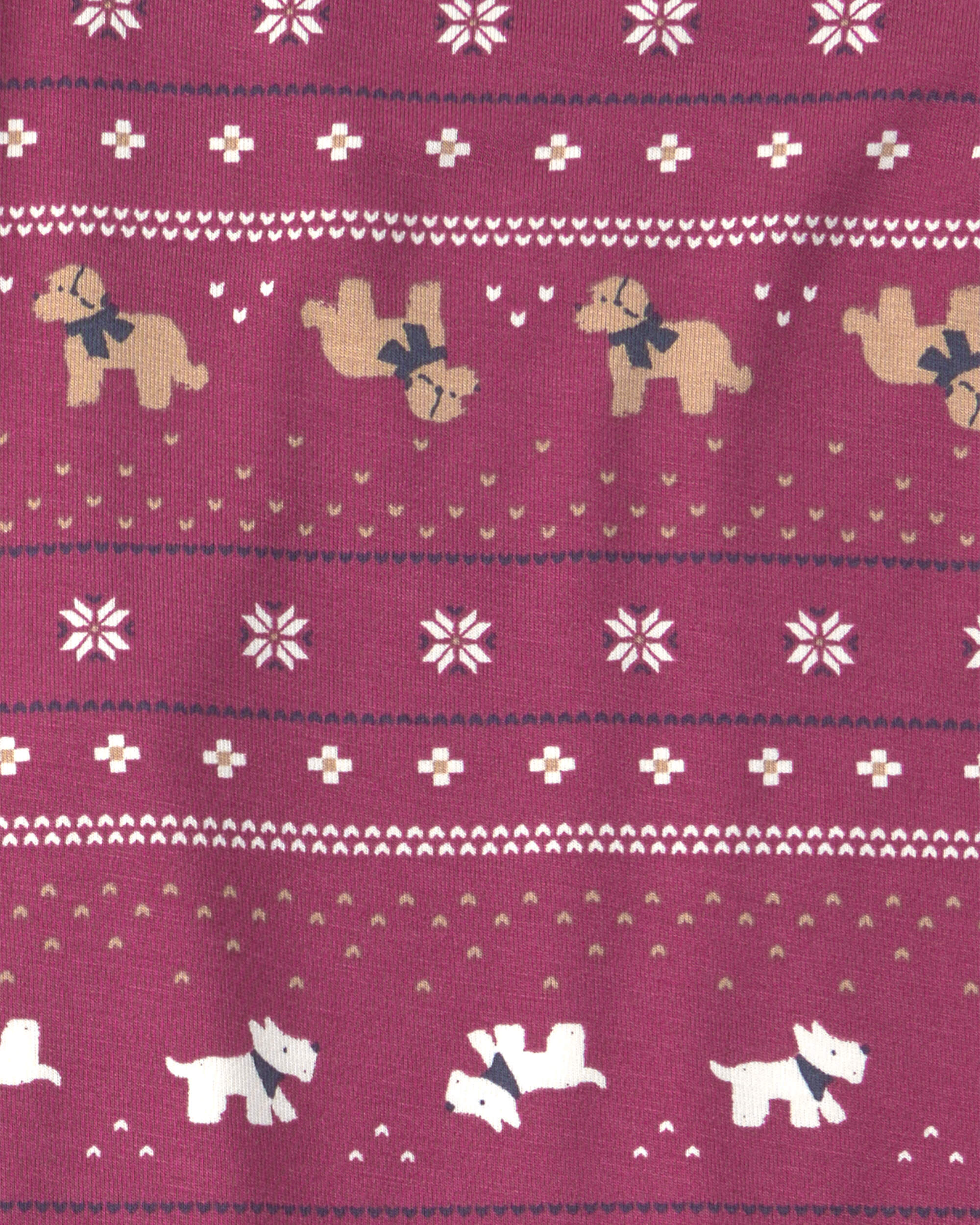 Toddler 2-Piece Fair Isle Christmas PurelySoft™ Snug Fit Pyjama Set - Burgundy