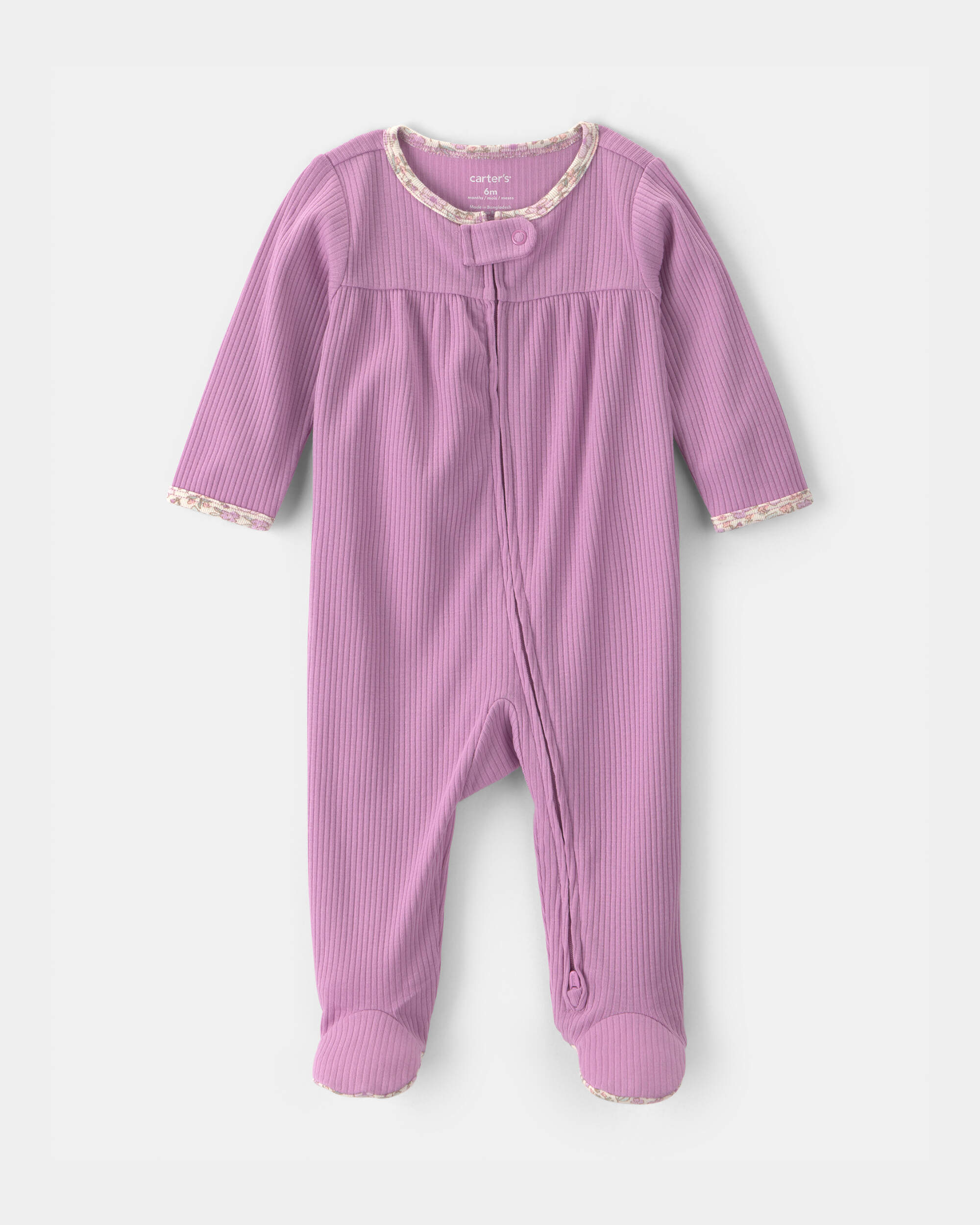 Baby Girl Floral Snug Fit Sleeper - Pink