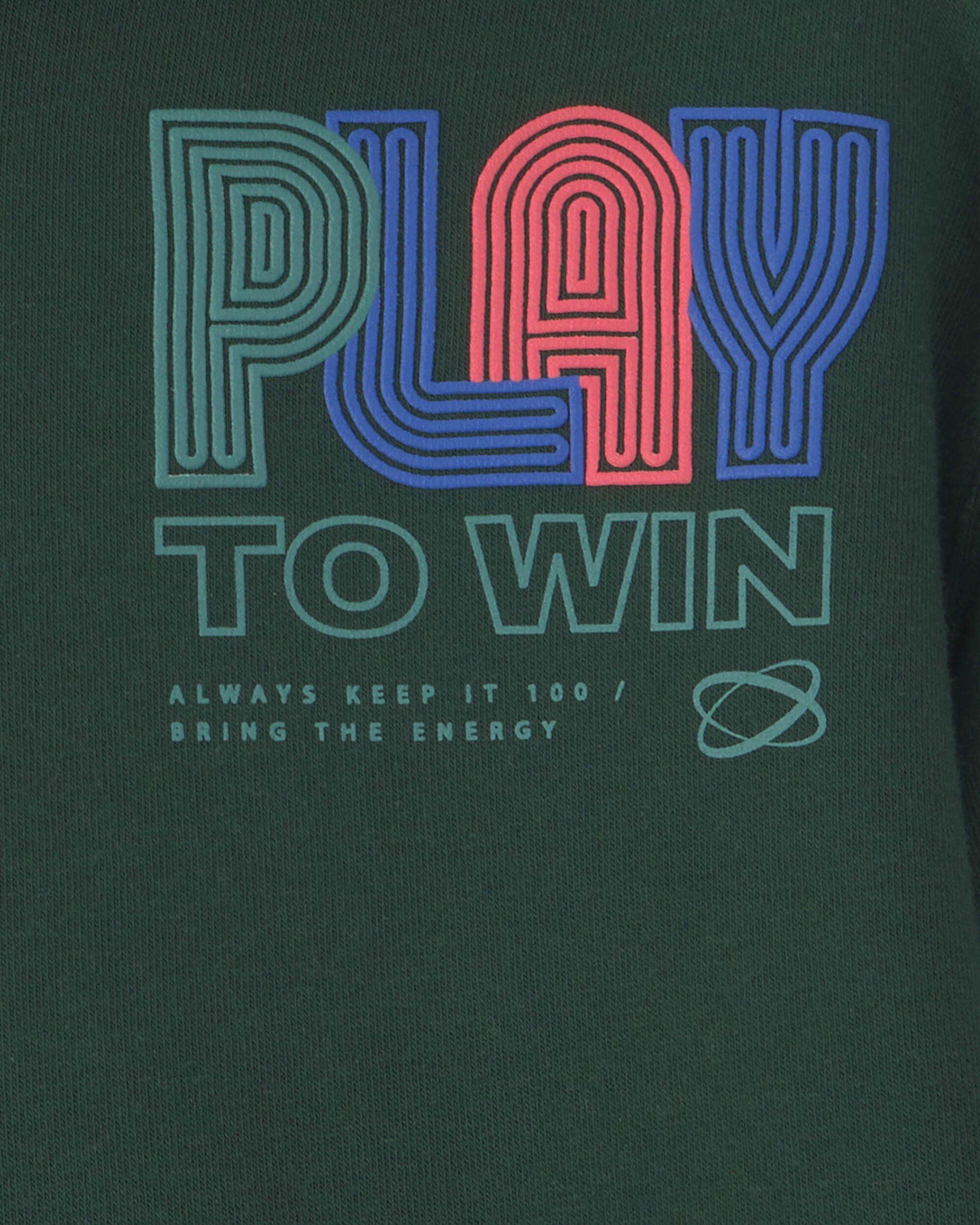 Boys 'Play To Win' Fleece Hoodie - Green