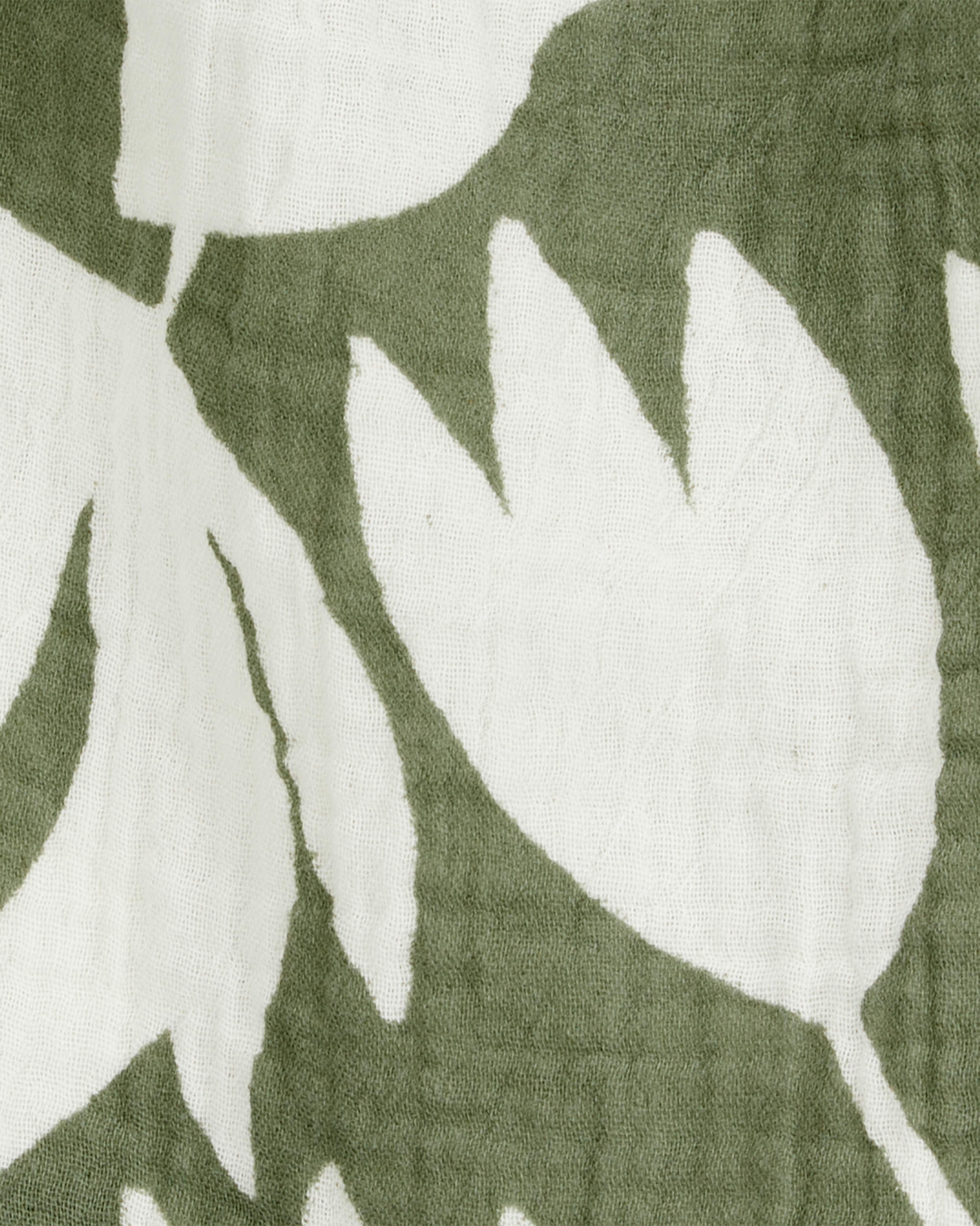 Baby Tropical Floral Sleeveless Tank - Green