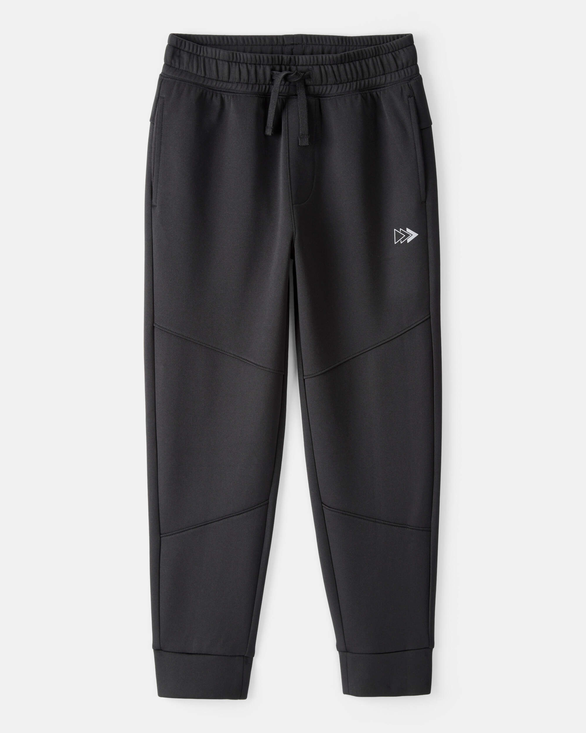 Boys Cotton Active Pants - Black
